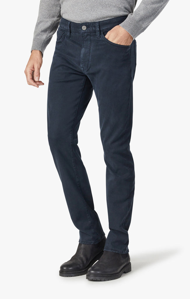 Jeans cool en twill brossé marine