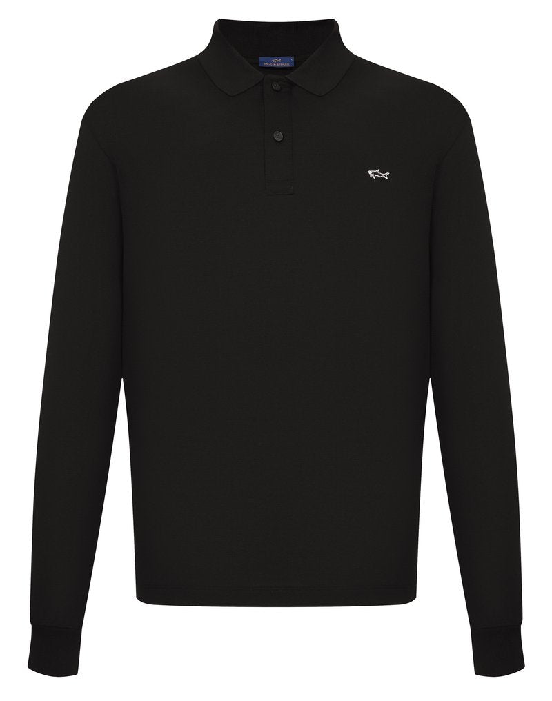 Polo manches longues noir