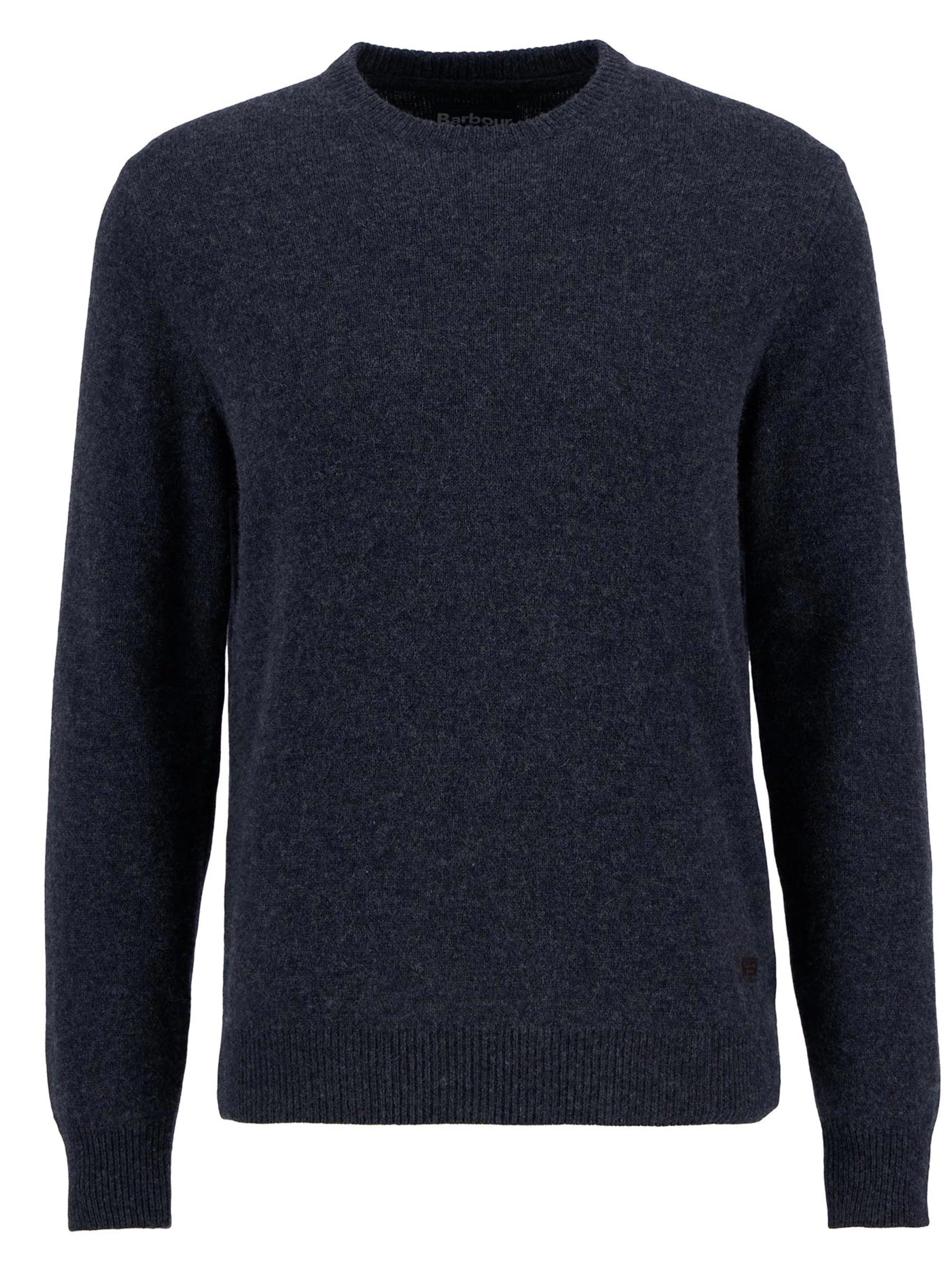 Pull de laine essentiel avec patch en cuir