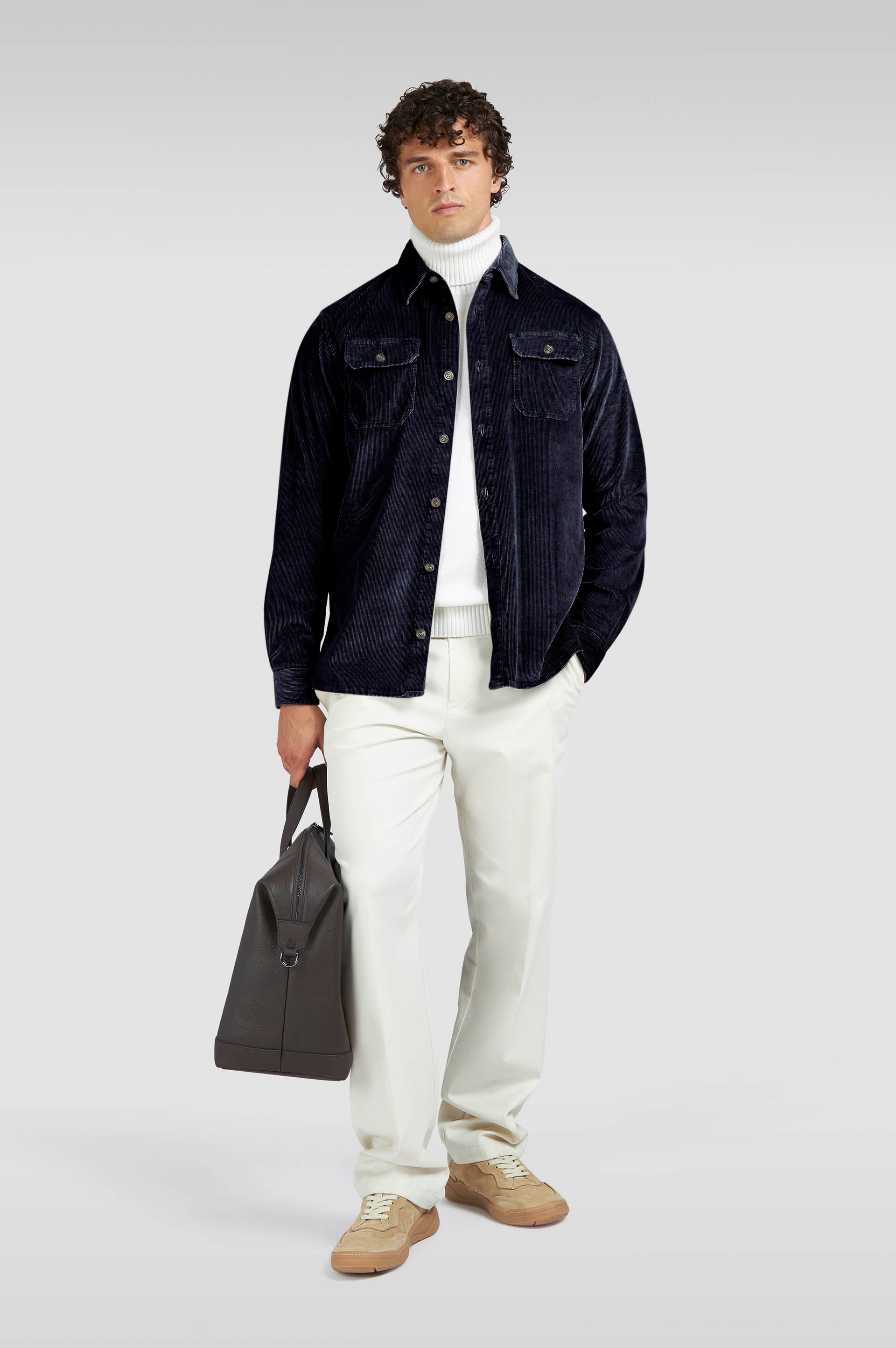 Sur-chemise en corduroy