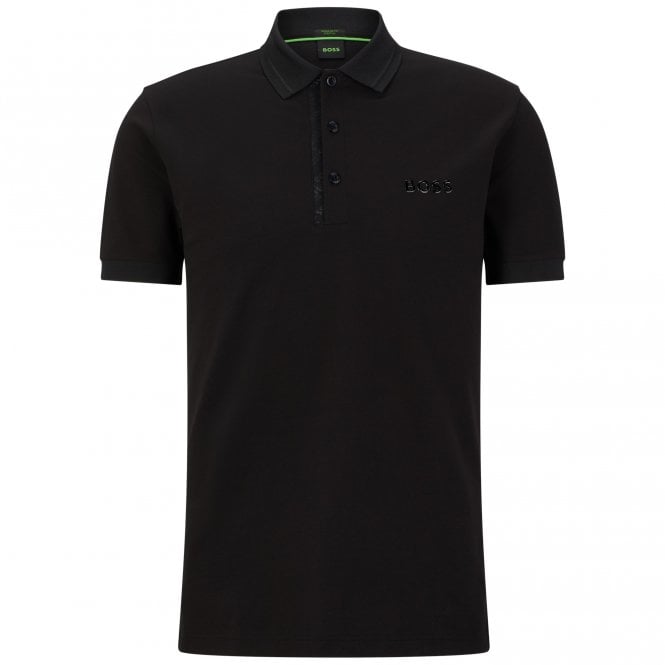 Polo noir Boss green