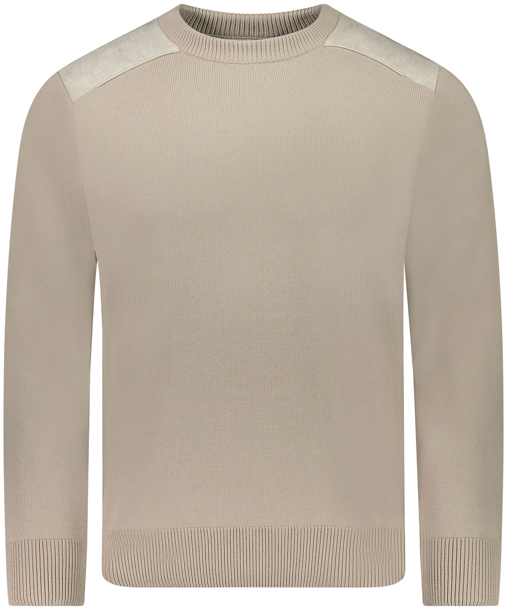Pull de coton et lin beige