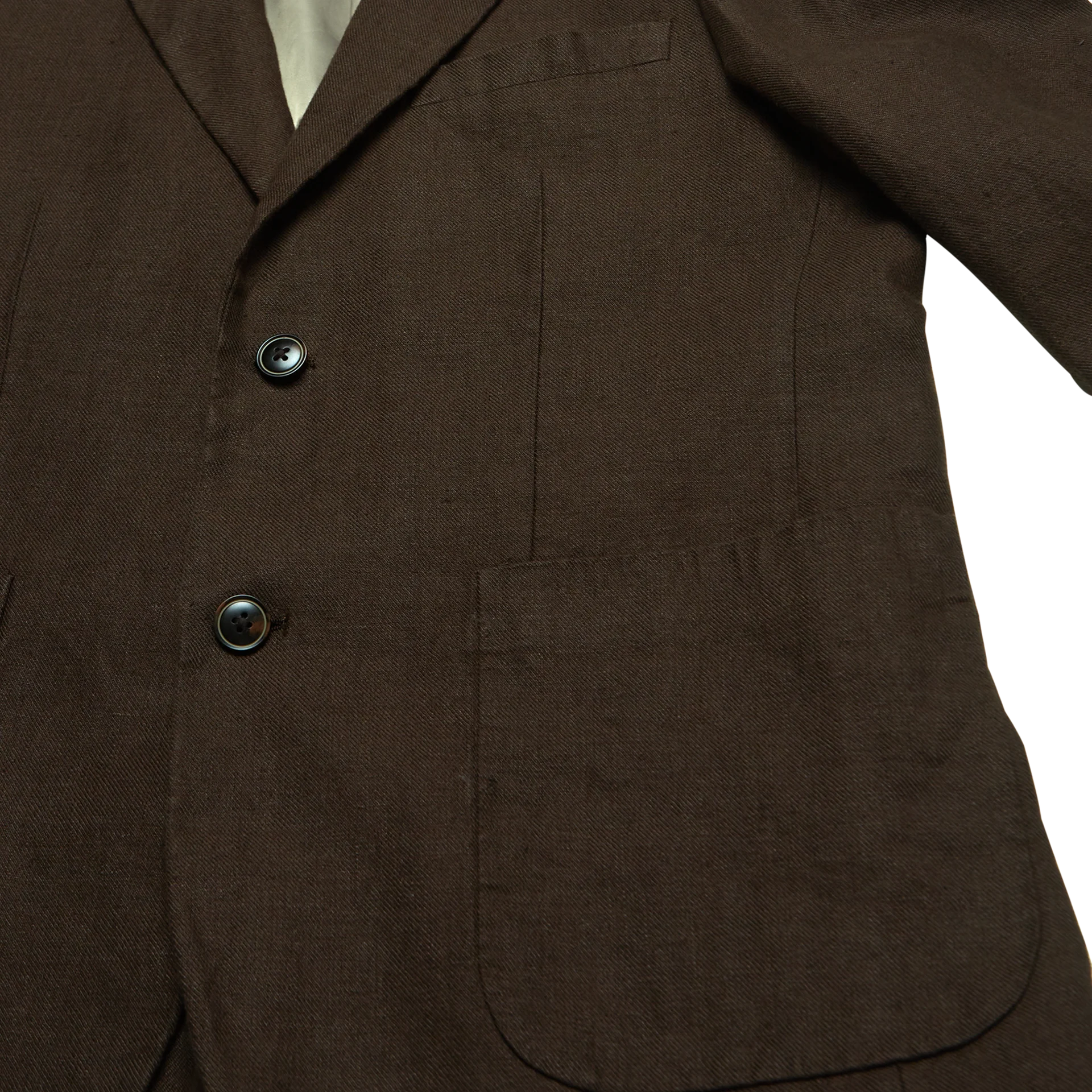 Veston de lin brun chocolat
