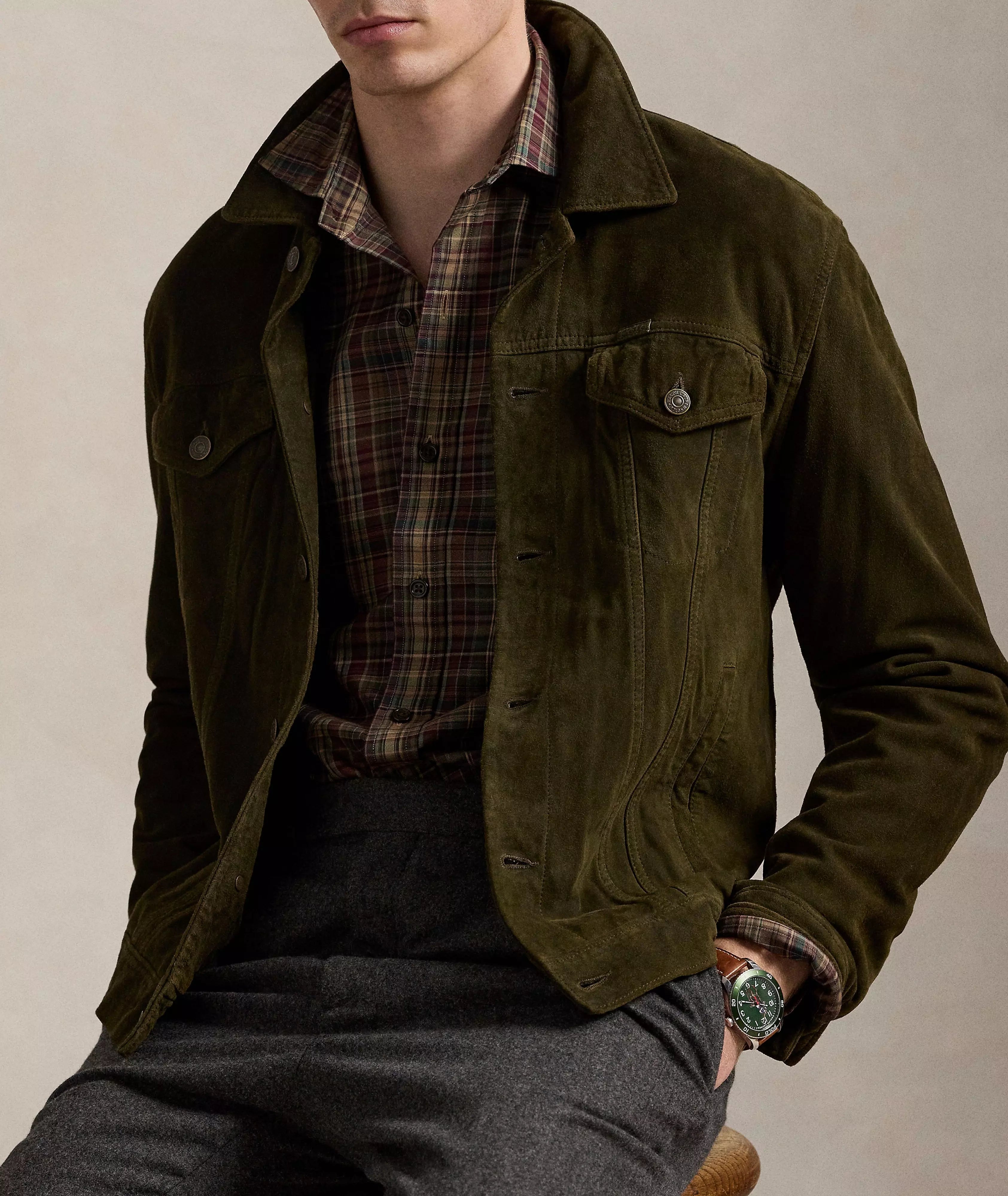 Chemise à carreaux en coton