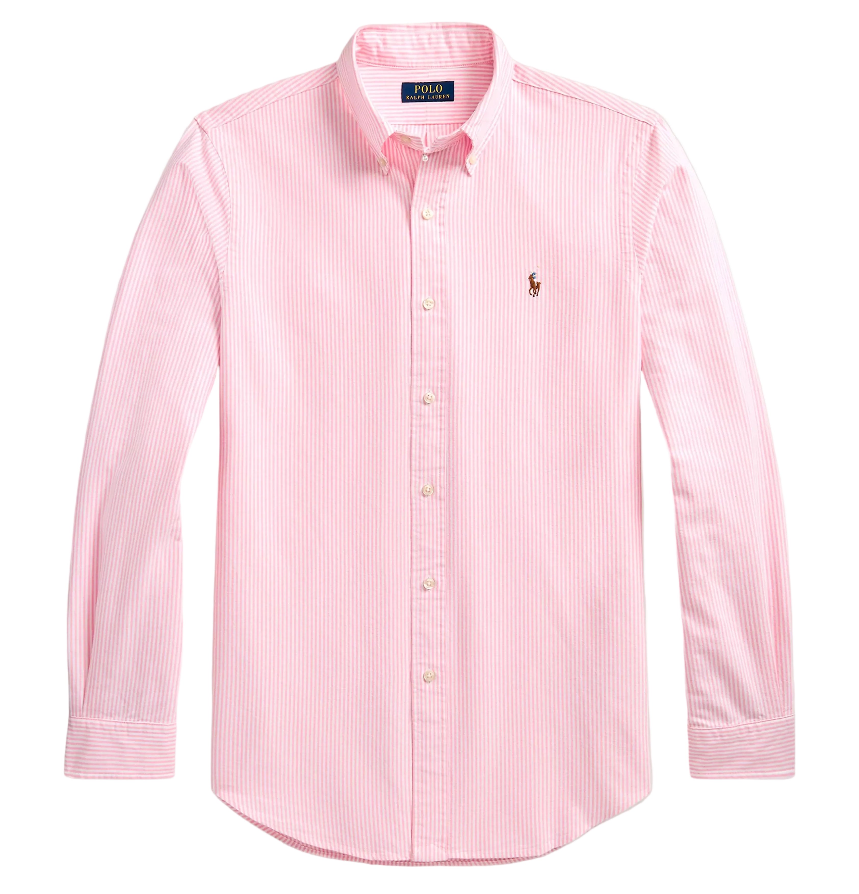 Chemise Oxford rayée rose – Pony signature