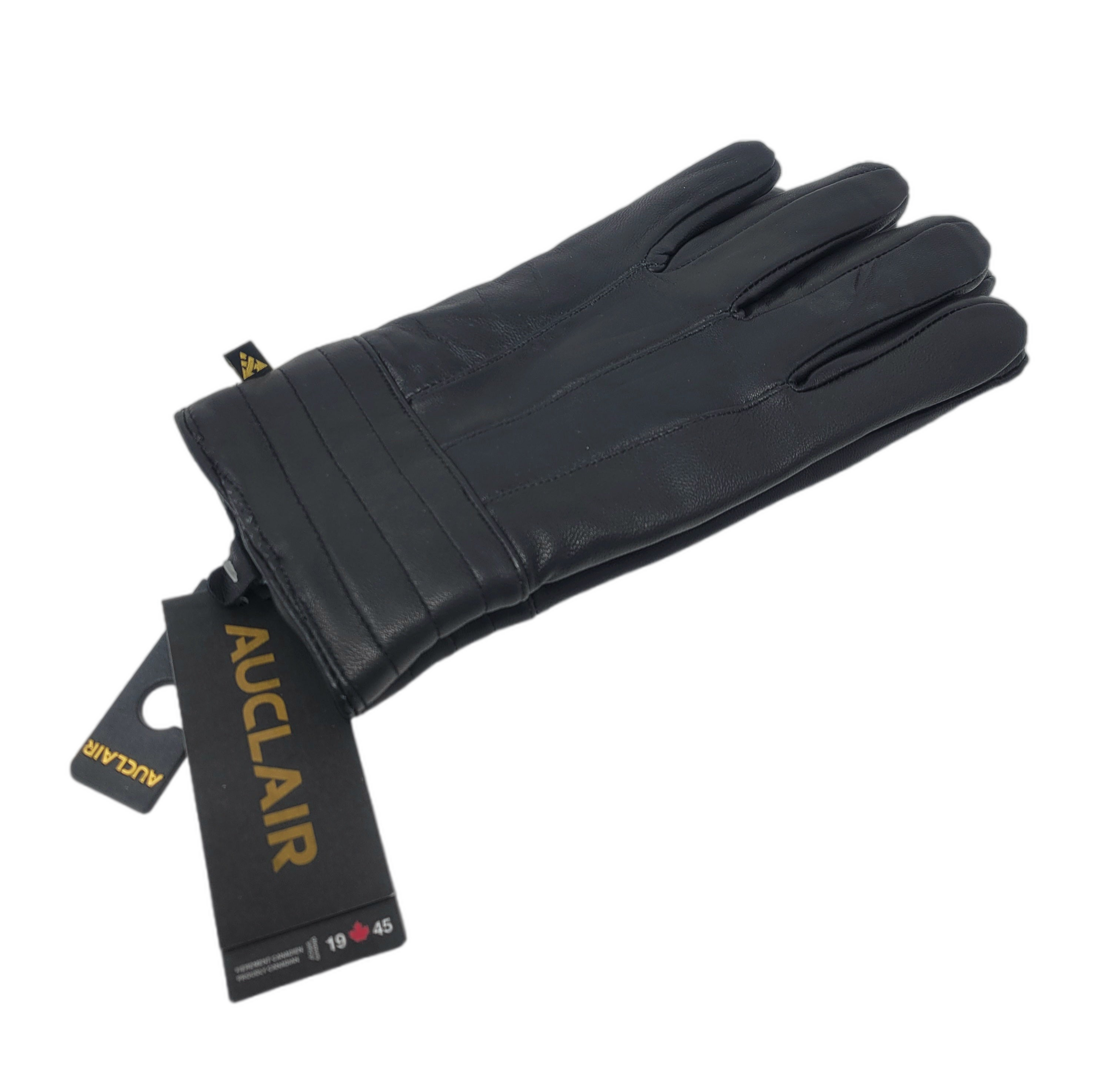Gant noir en cuir