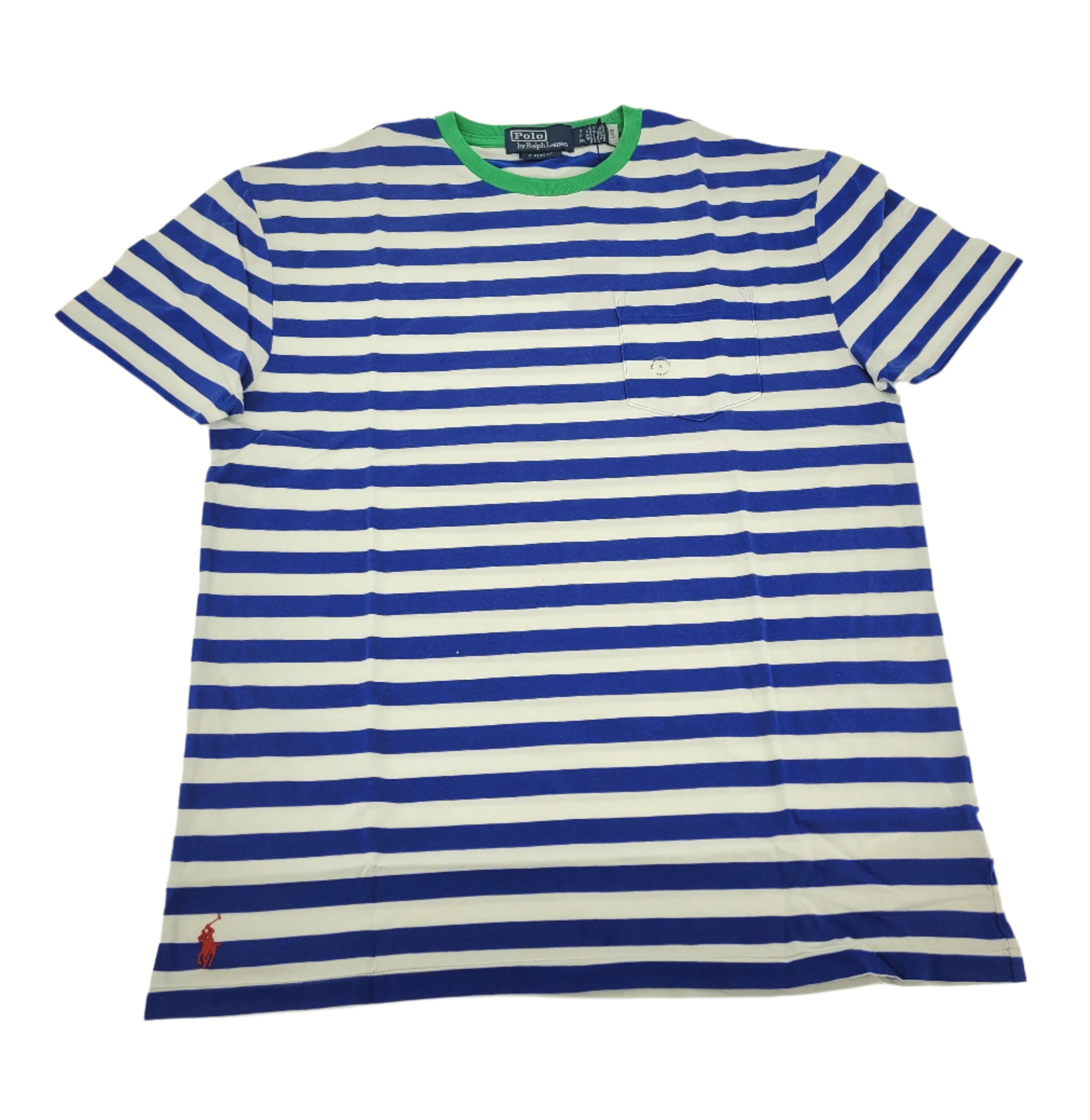 T-shirt ligné bleu et blanc