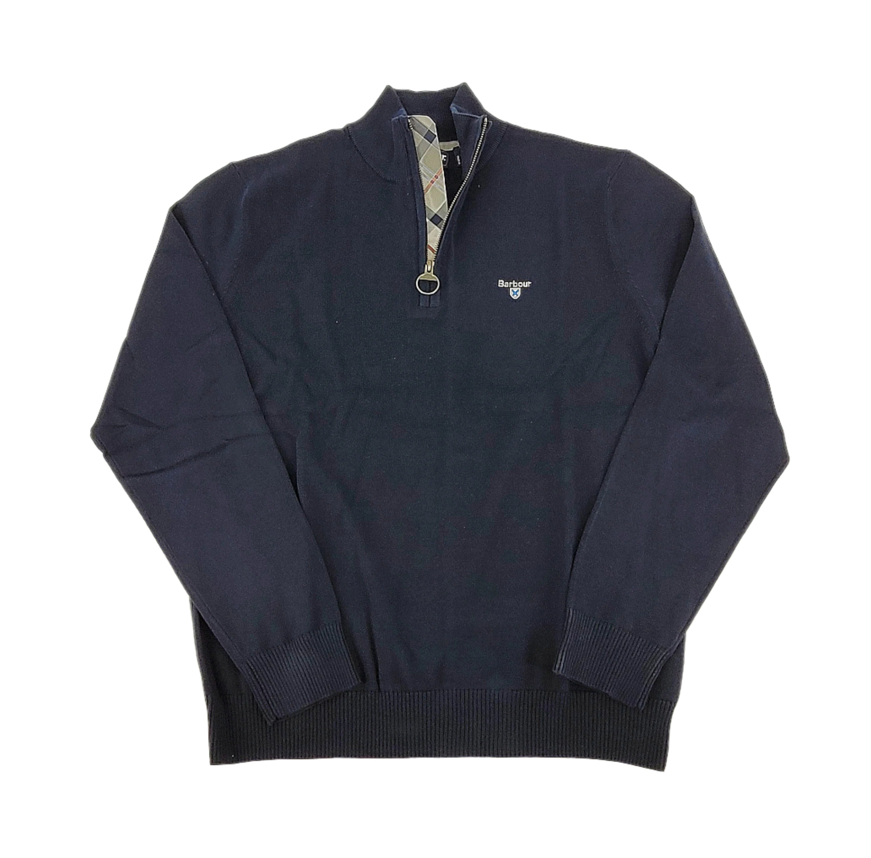Pull de coton quart de zip marine