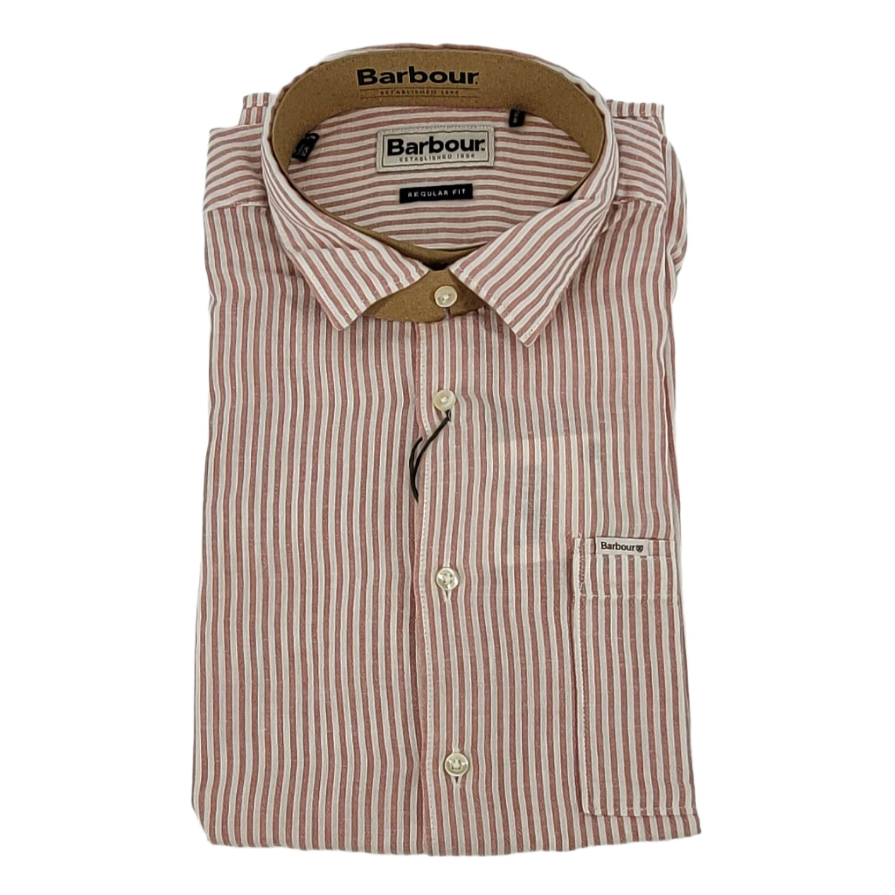 chemise à manches courtes rayée