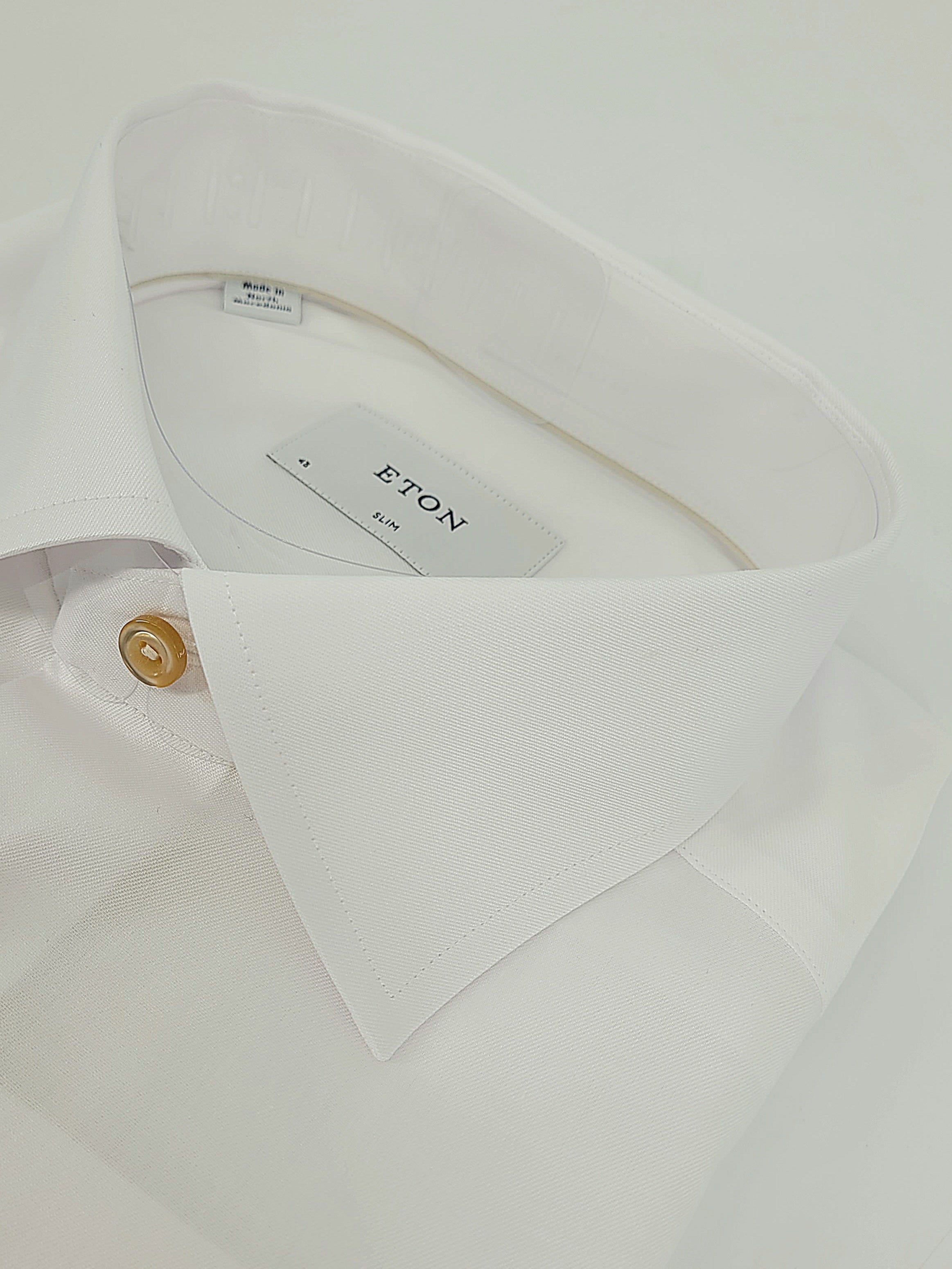 Chemise blanche avec boutons contrasté beige