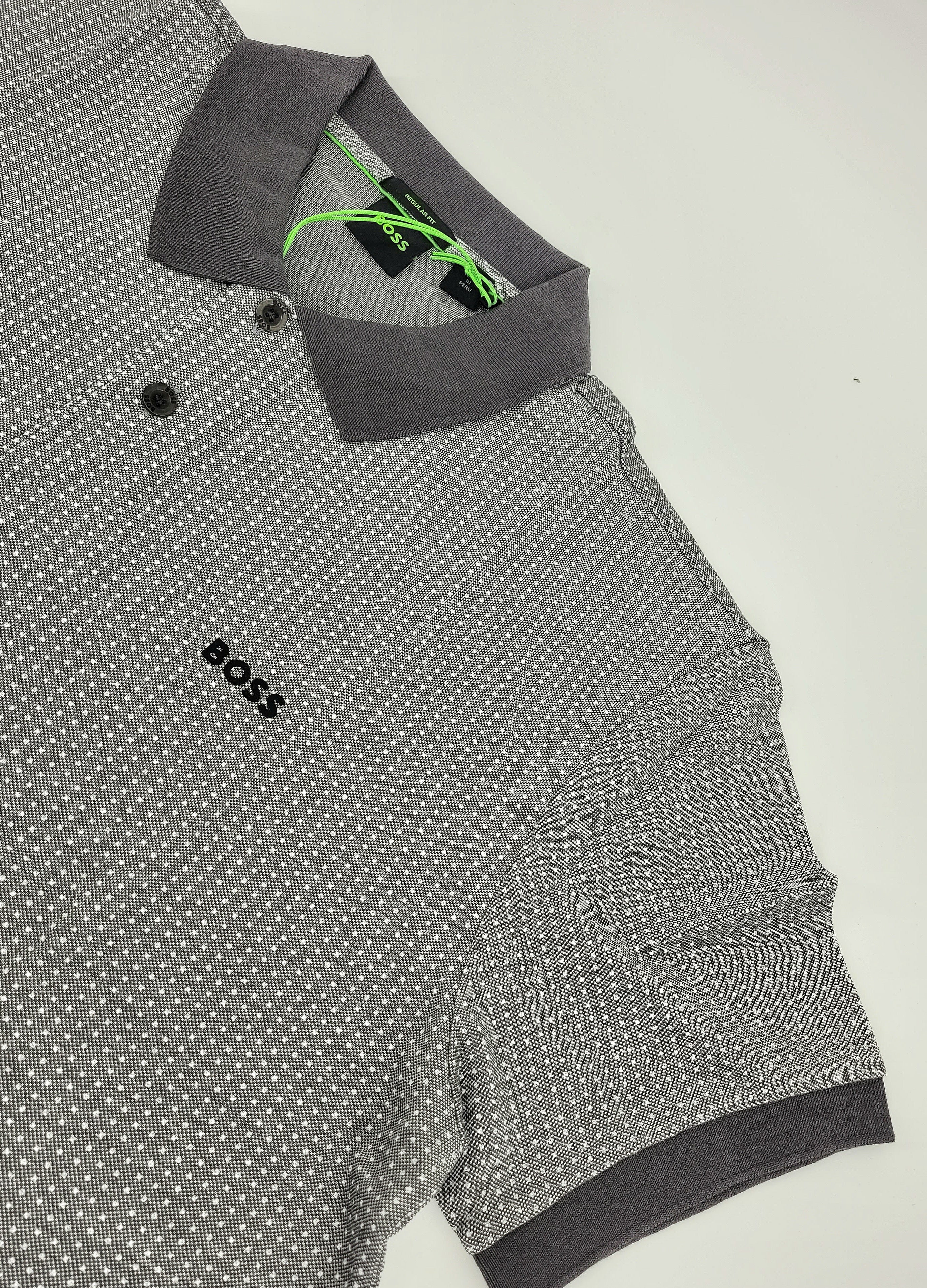 Polo texturé gris
