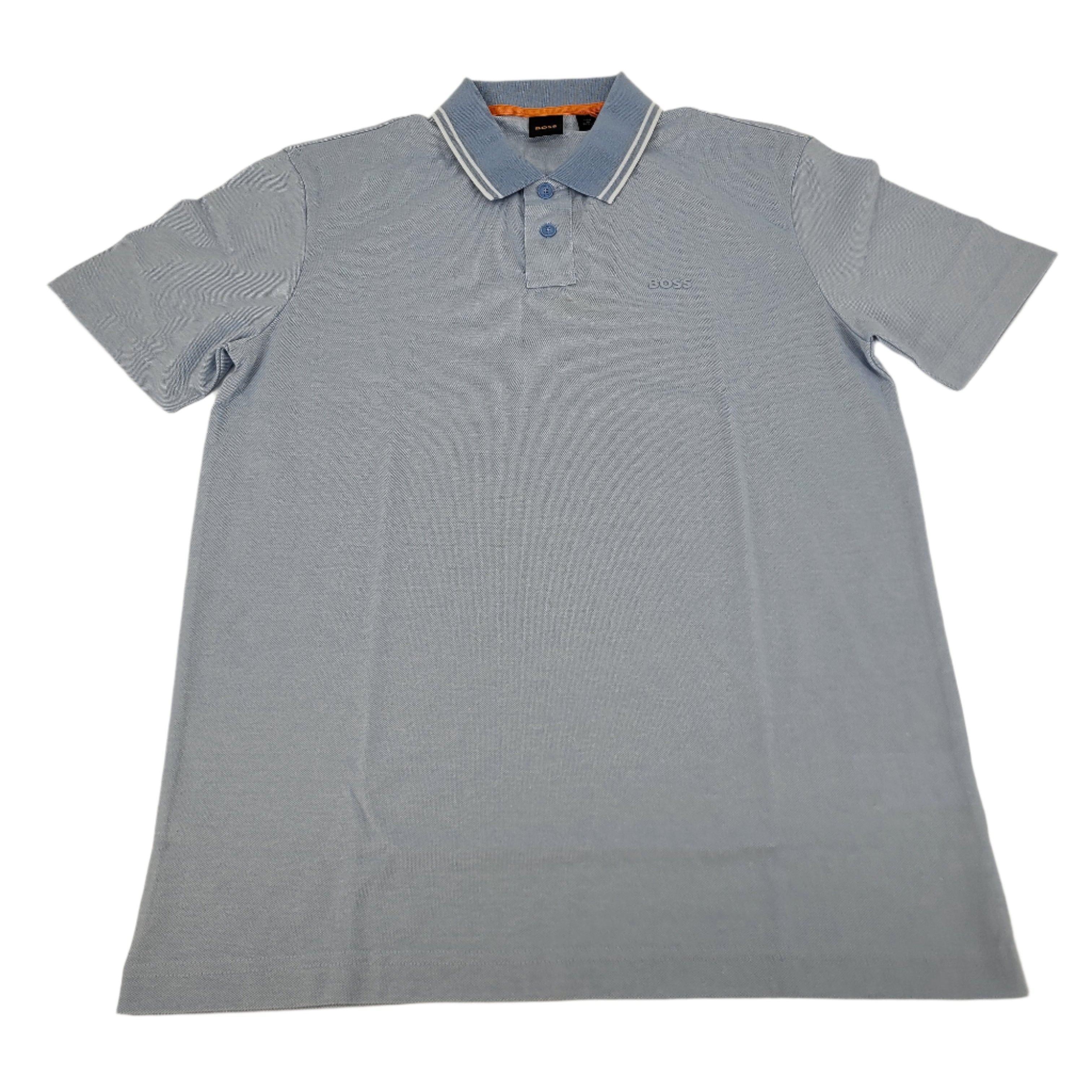 Polo texturé en coton mercerisé