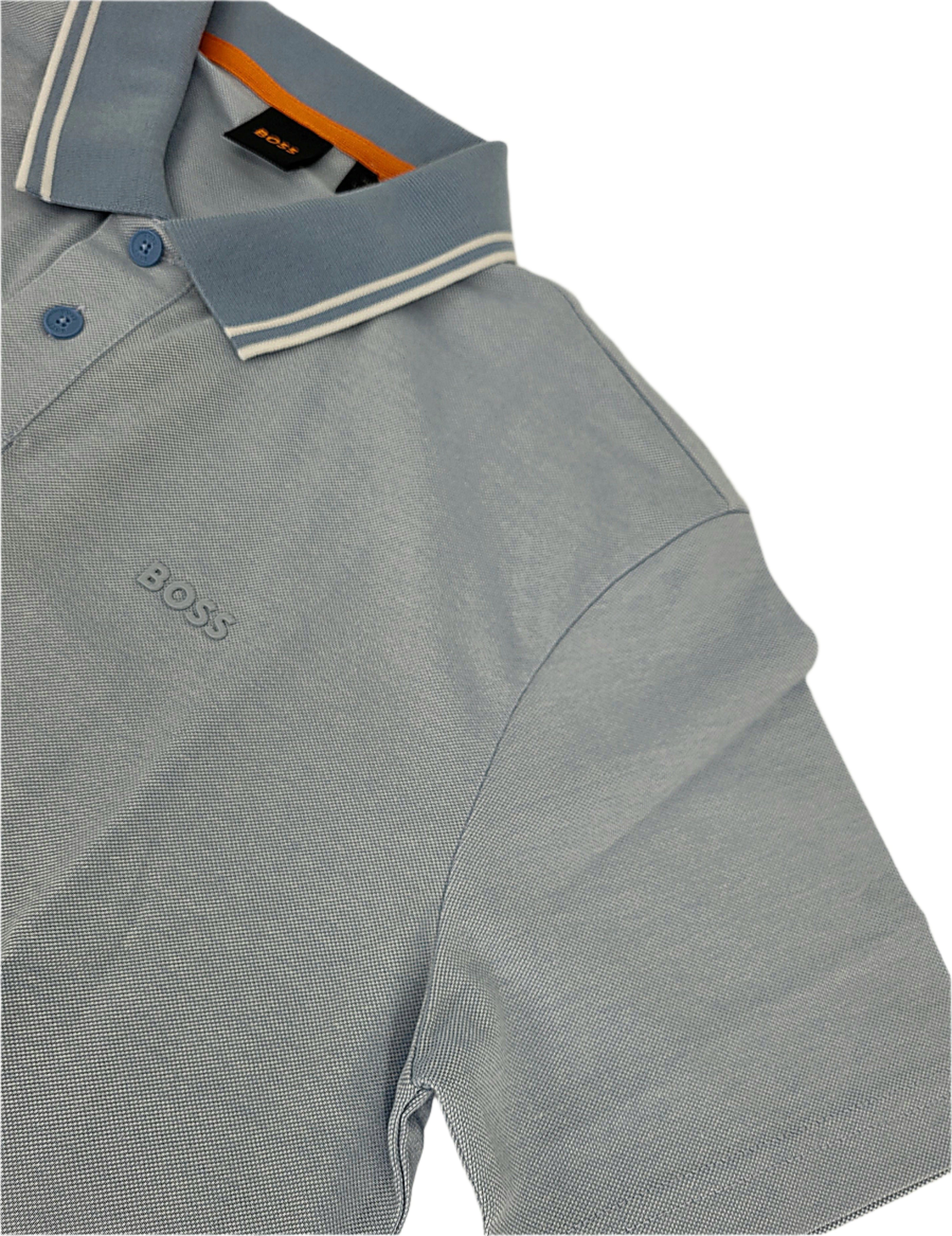 Polo texturé en coton mercerisé