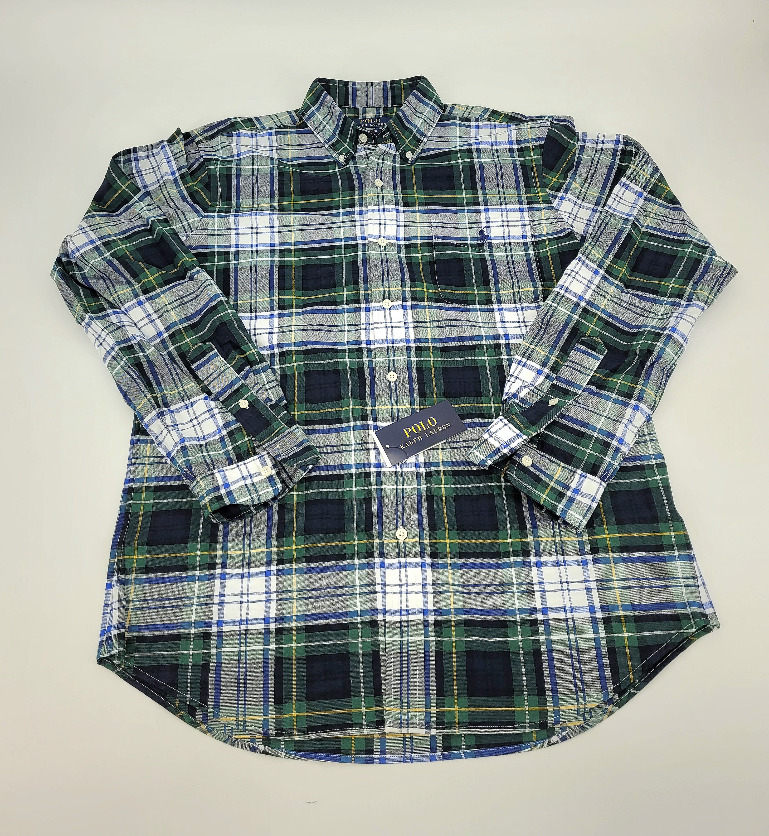 Chemise tartan fait en coton oxford