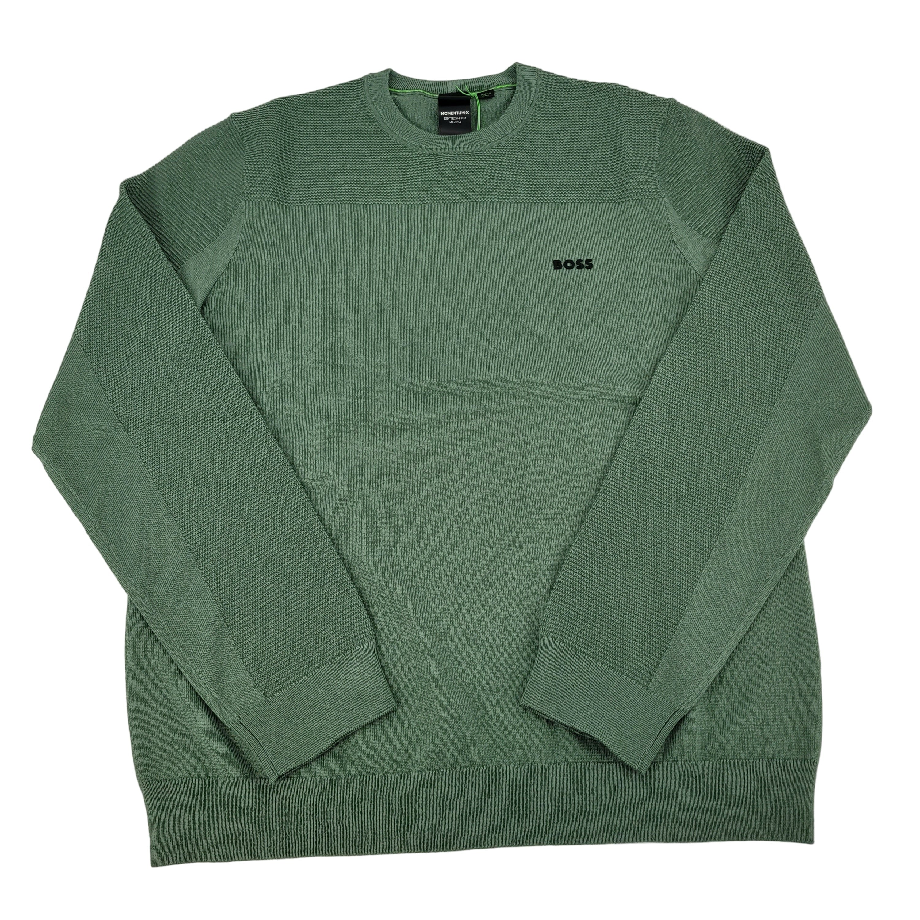 Pull à col rond vert