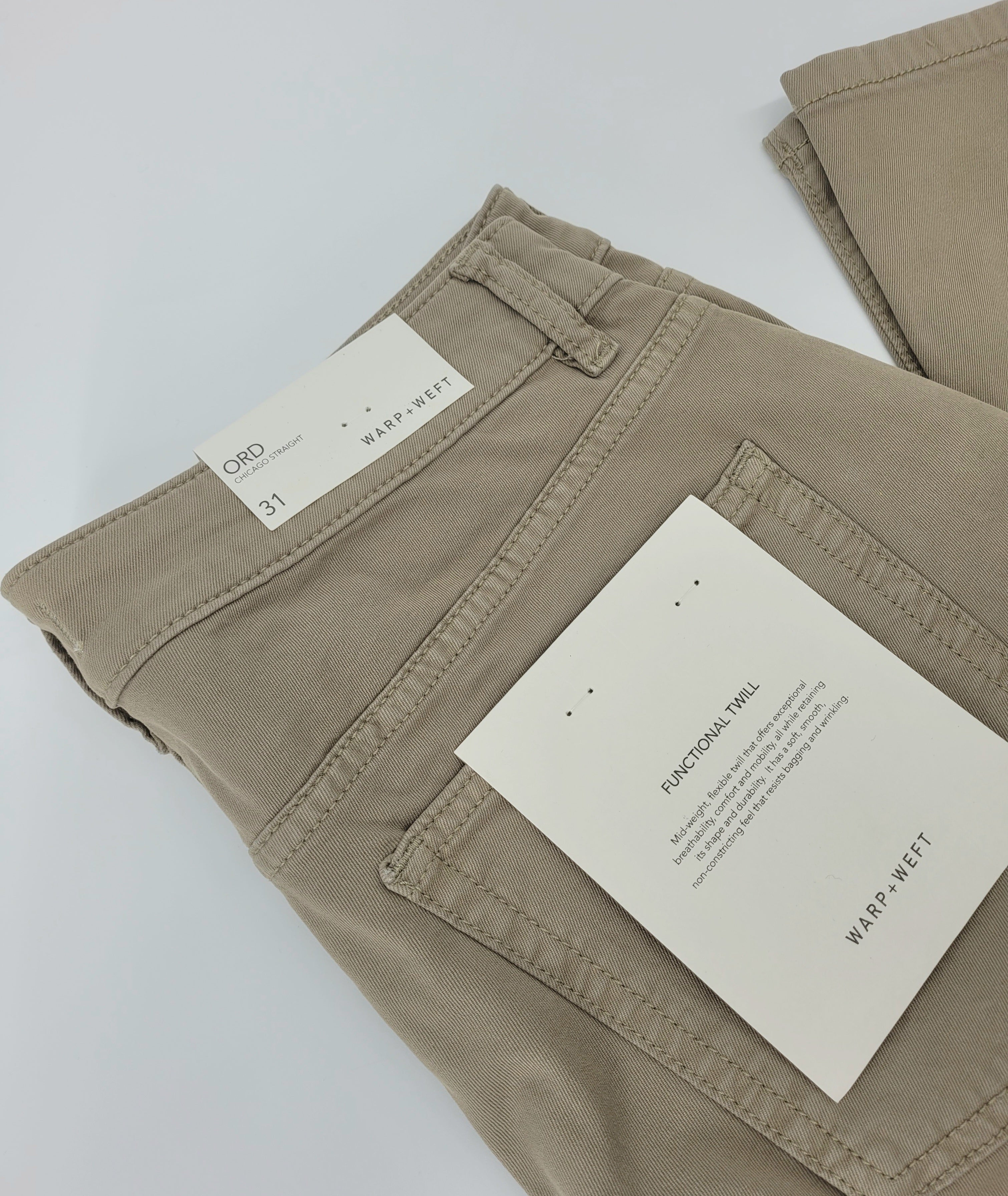 Jeans beige coupe régulière extensible