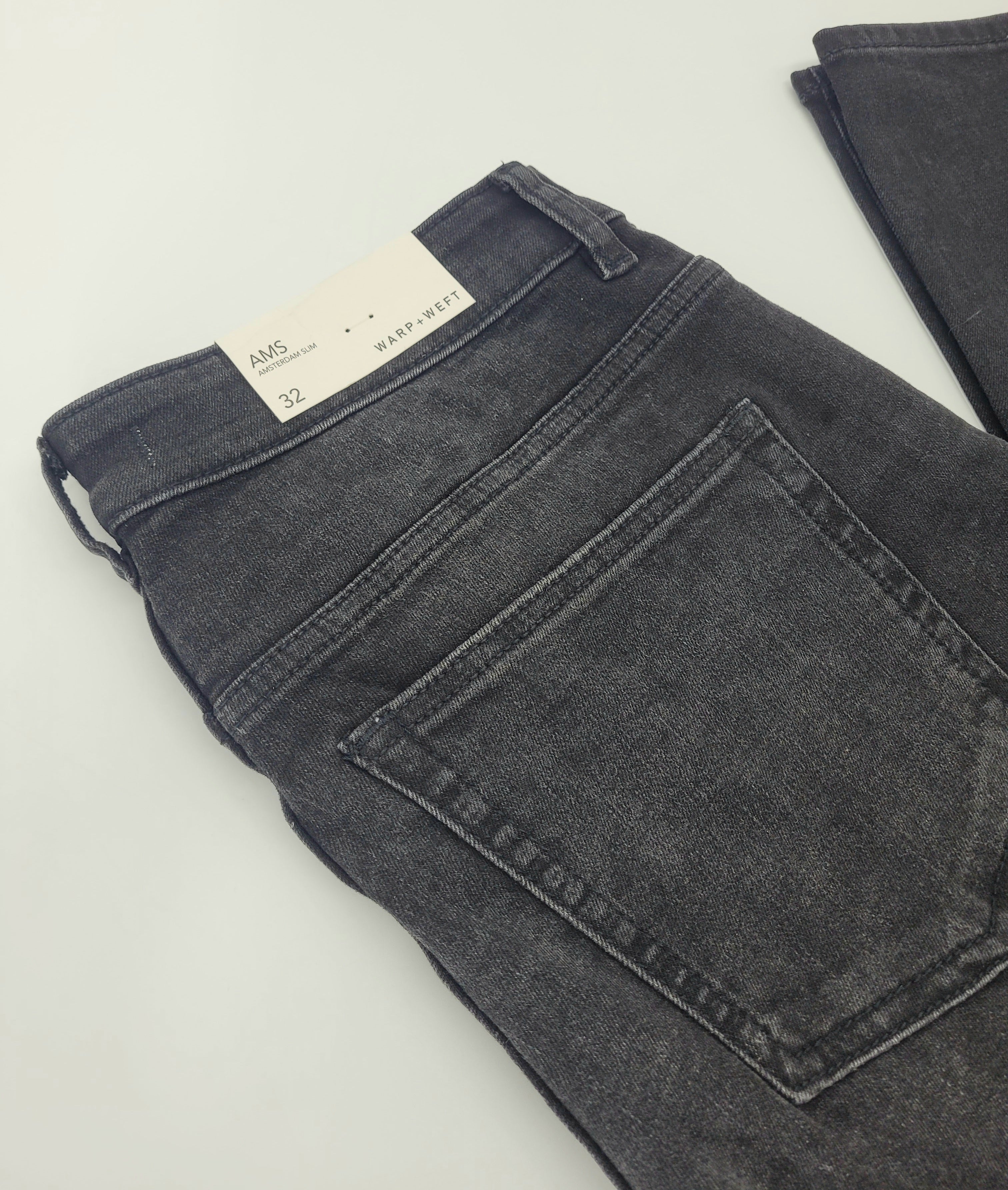 Jeans charcoal ajusté extensible