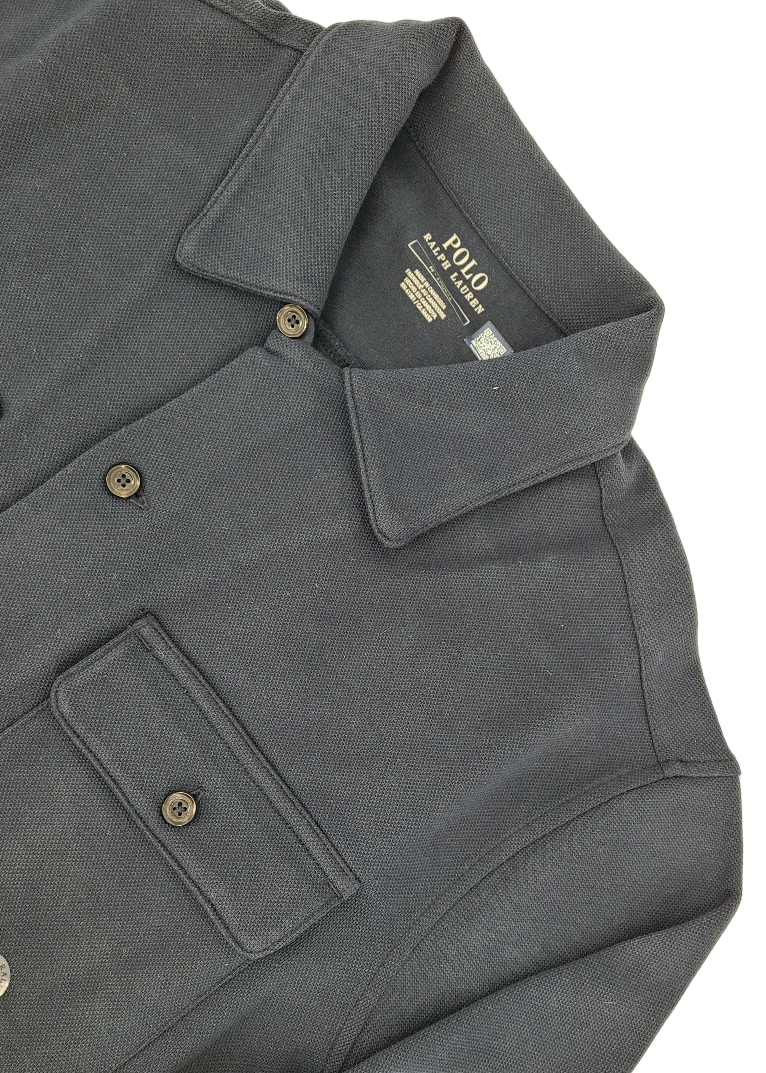 Sur-chemise en coton marine