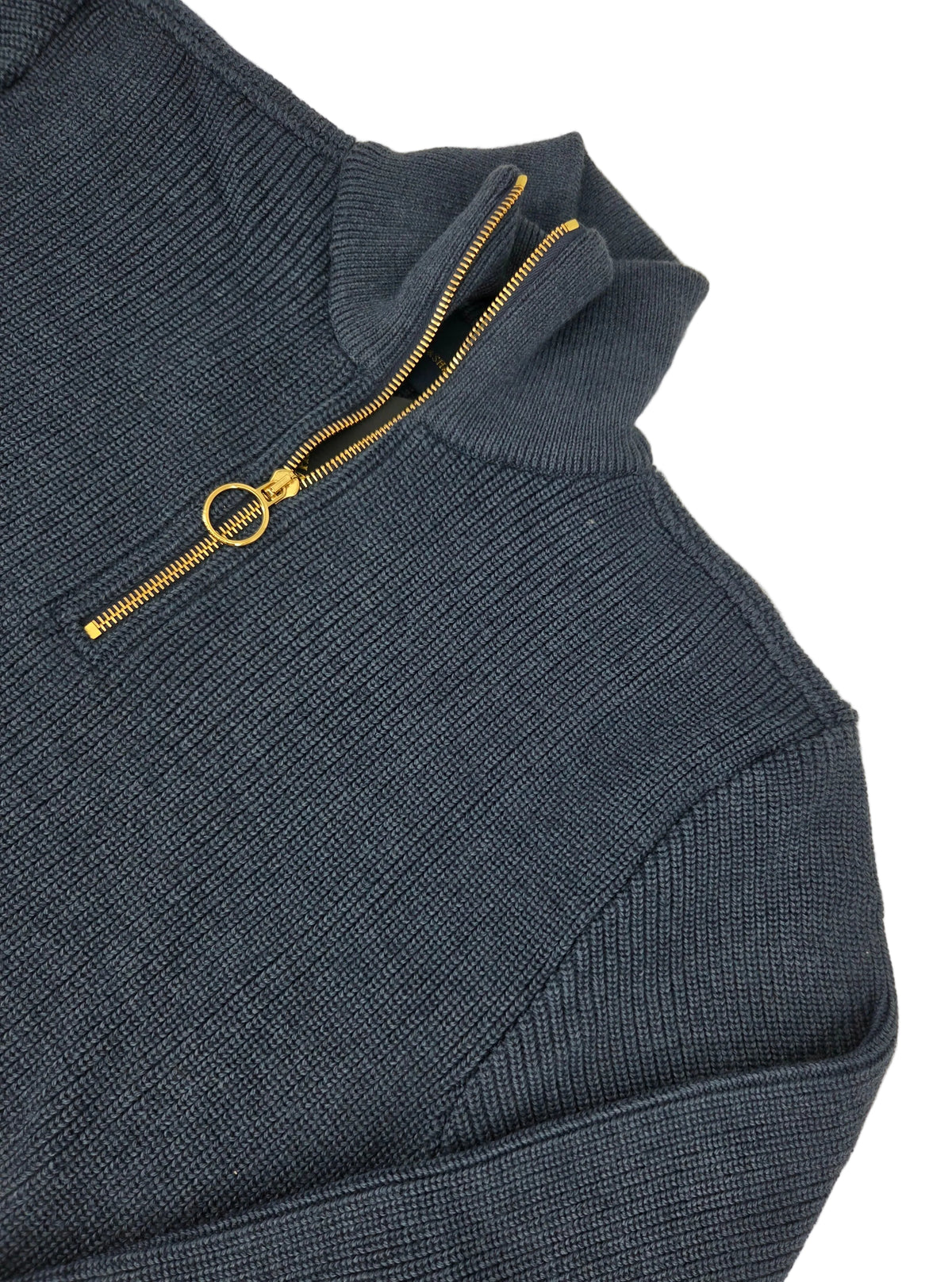 Pull demi-zip Tech Wool marine