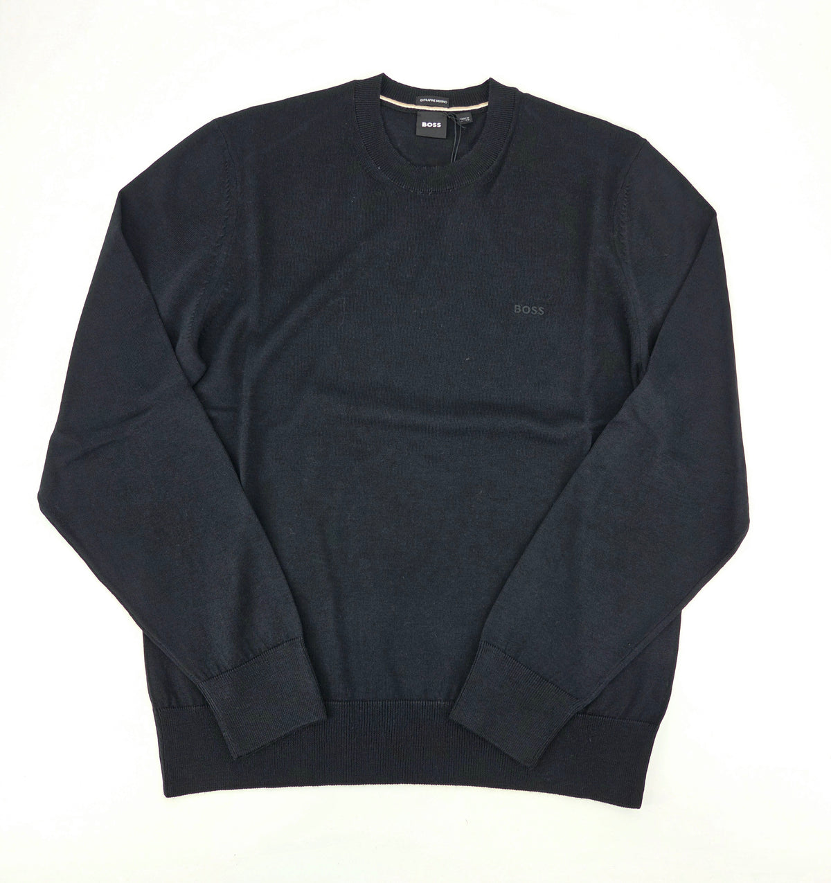 Pull de laine col rond marine