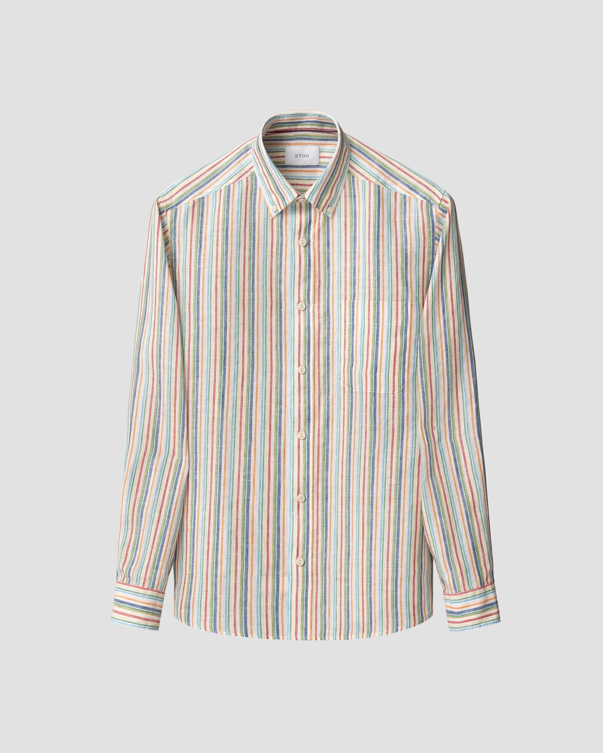 Chemise de lin rayée
