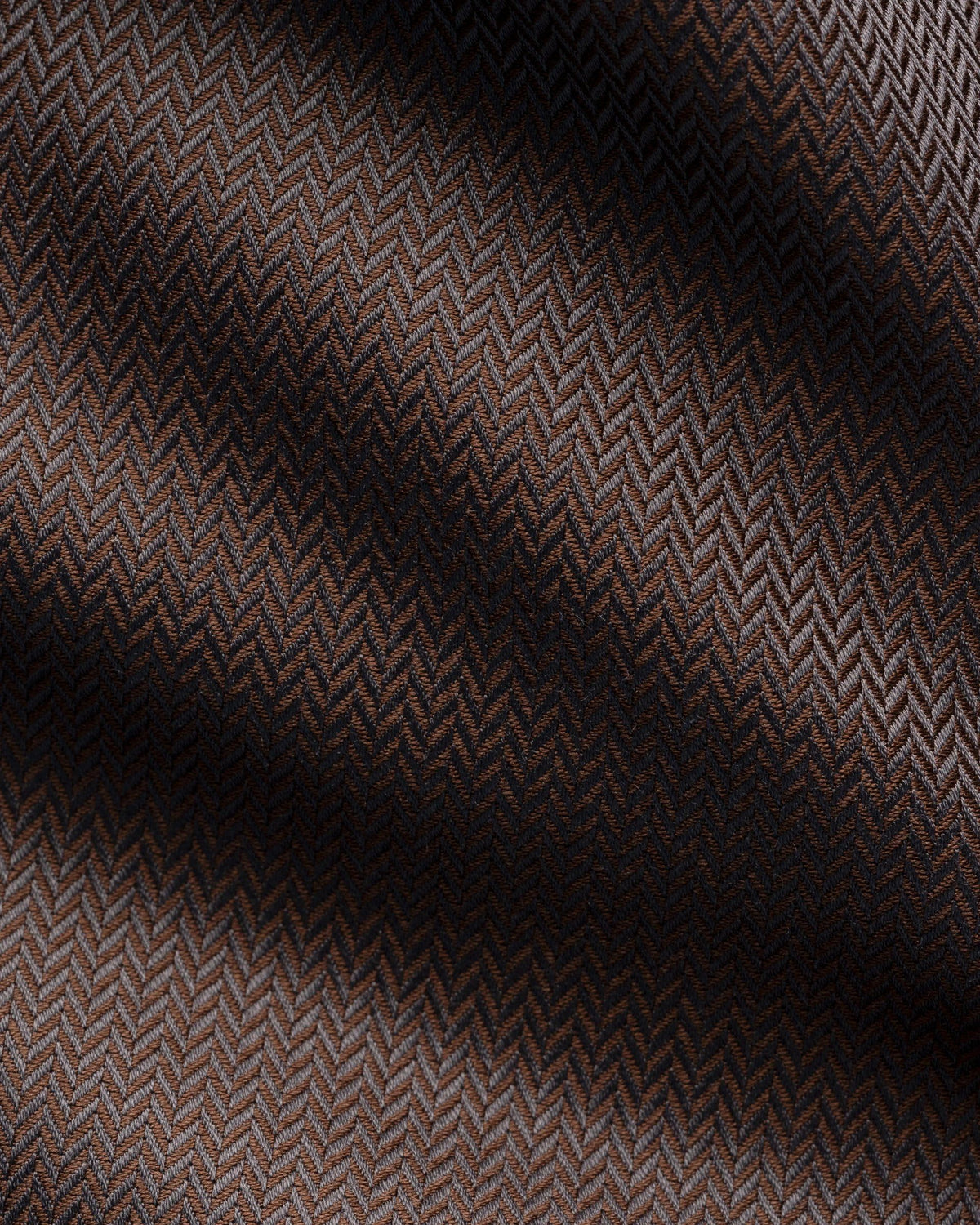 Chemise brune en sergé signature