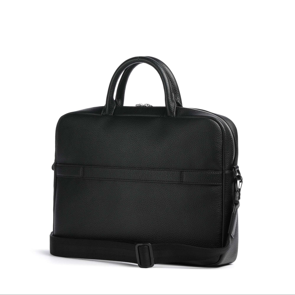 Sac porte documents en cuir noir