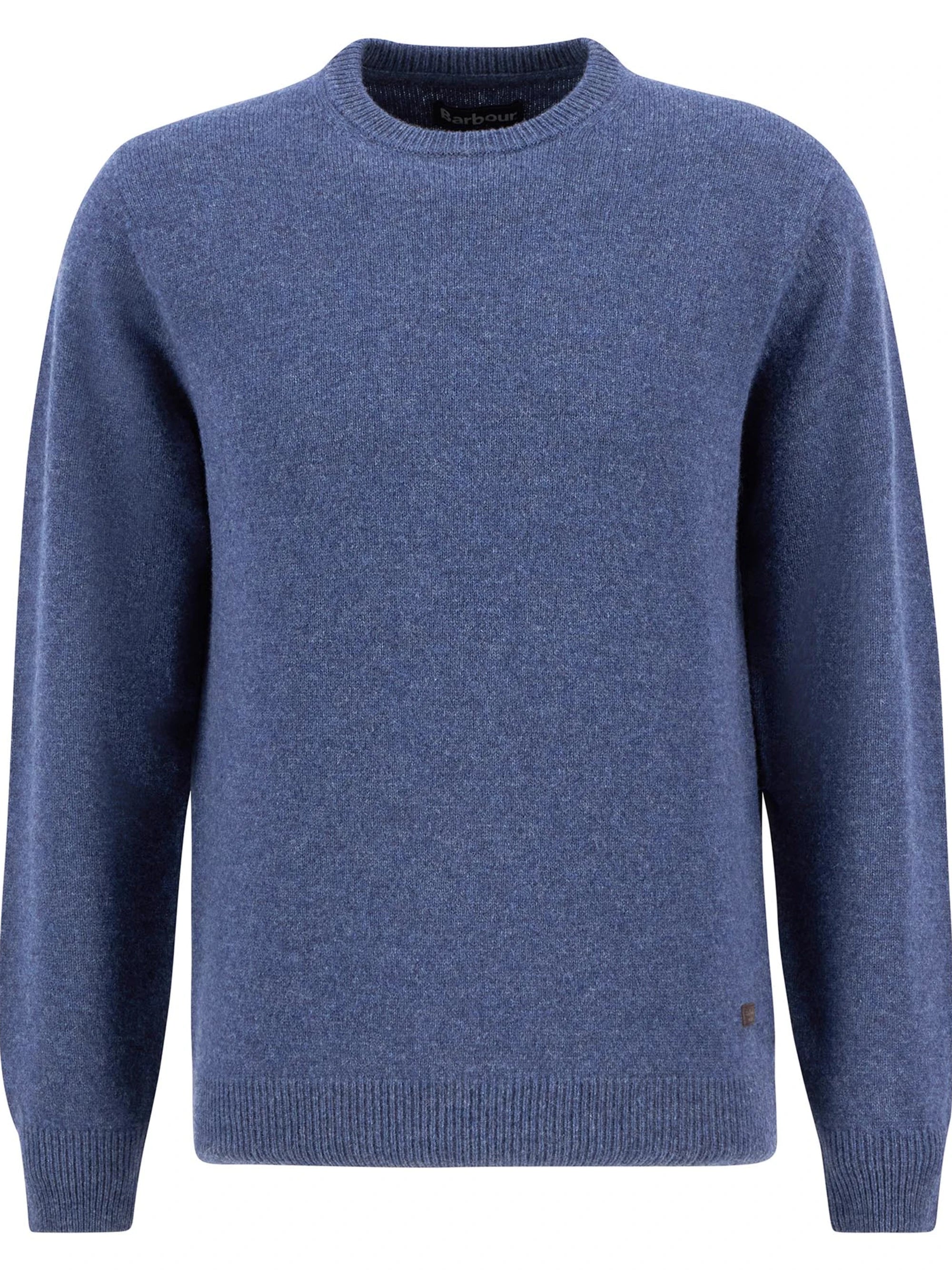 Pull de laine essentiel avec patch en cuir