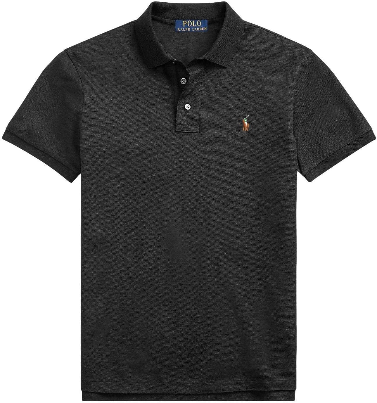 Polo à gris charcoal en coton doux