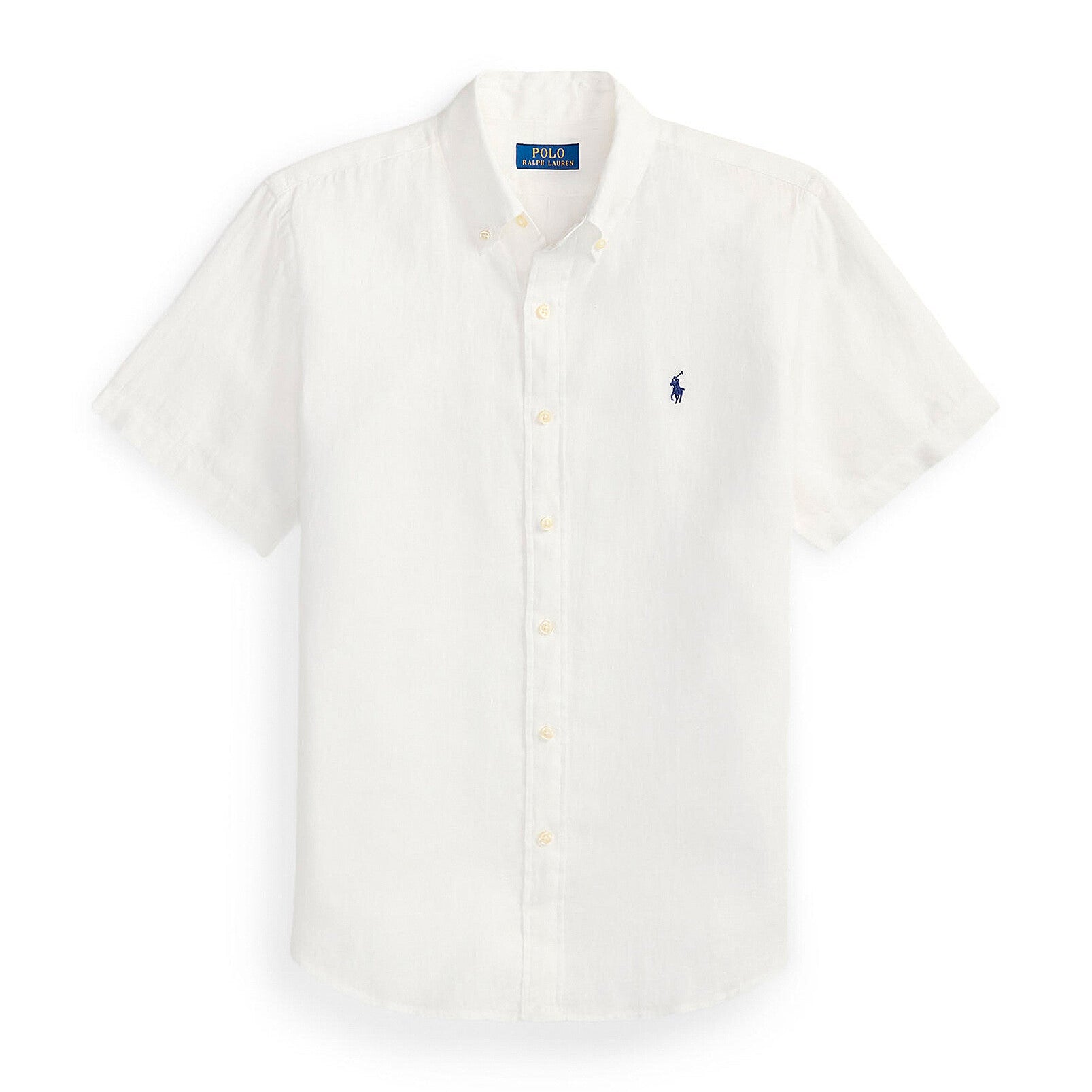 Chemise de lin blanche à manches courtes