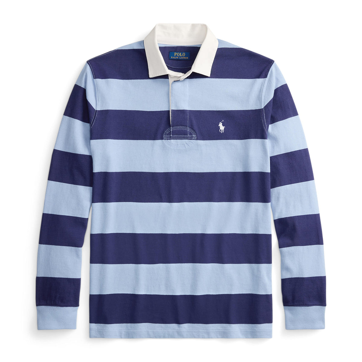Polo Rugby bleu ligné