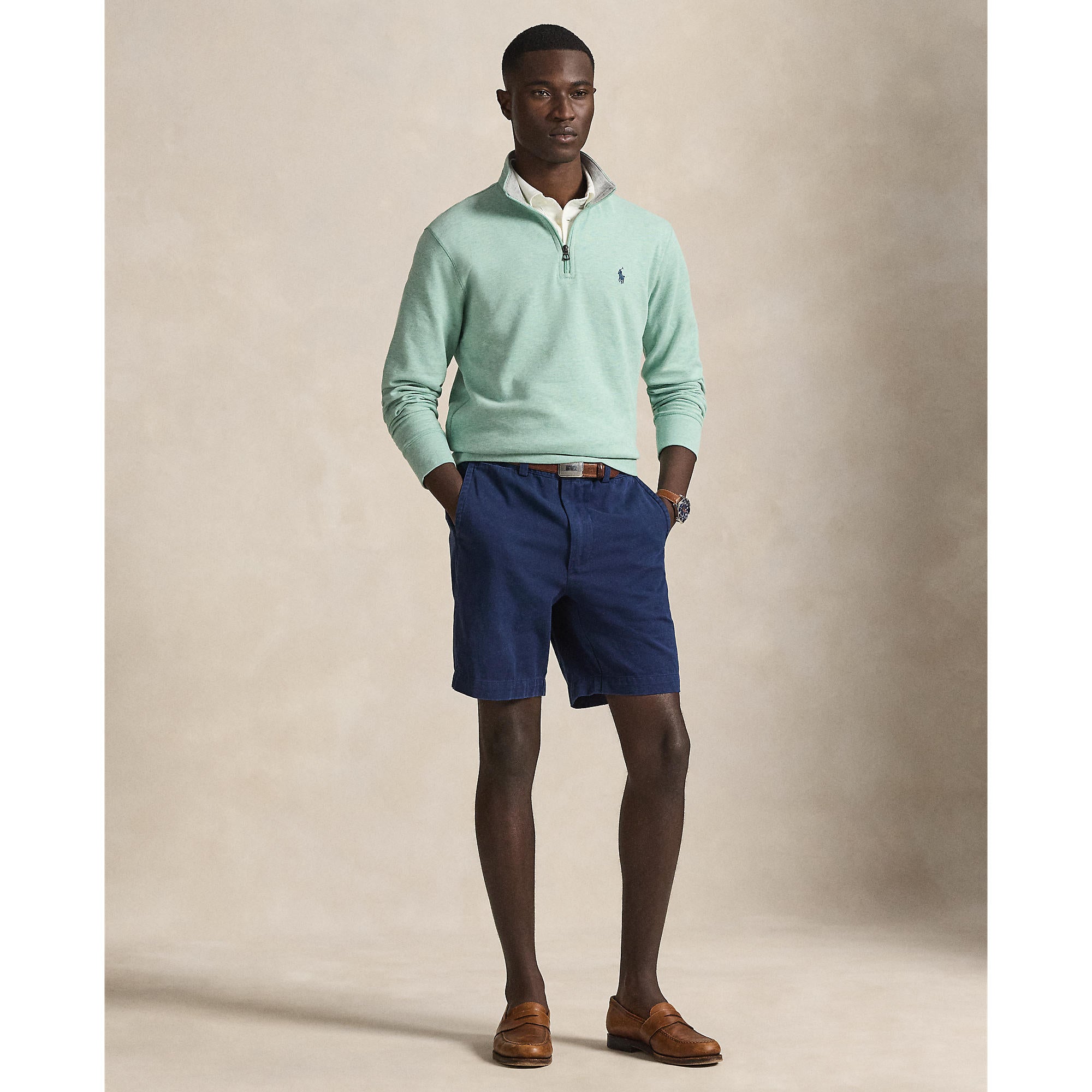 Pull en coton quart de zip