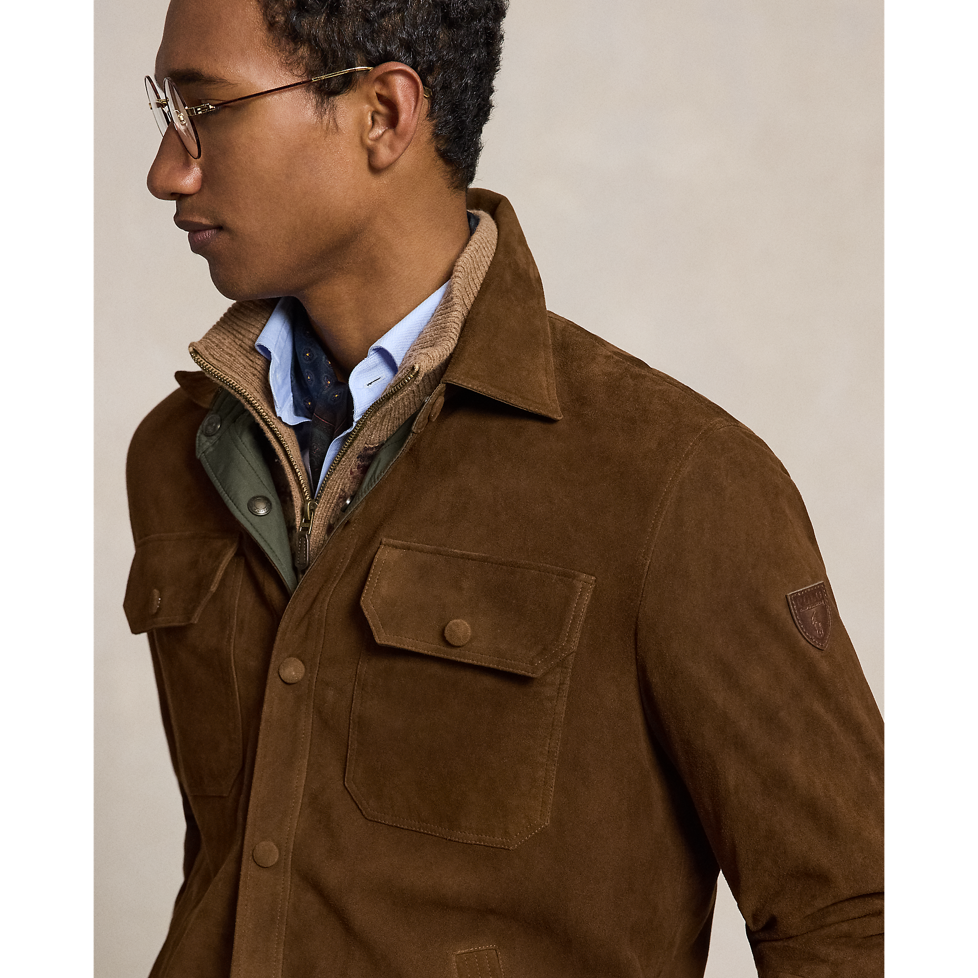 Veste réversible en suède de chèvre