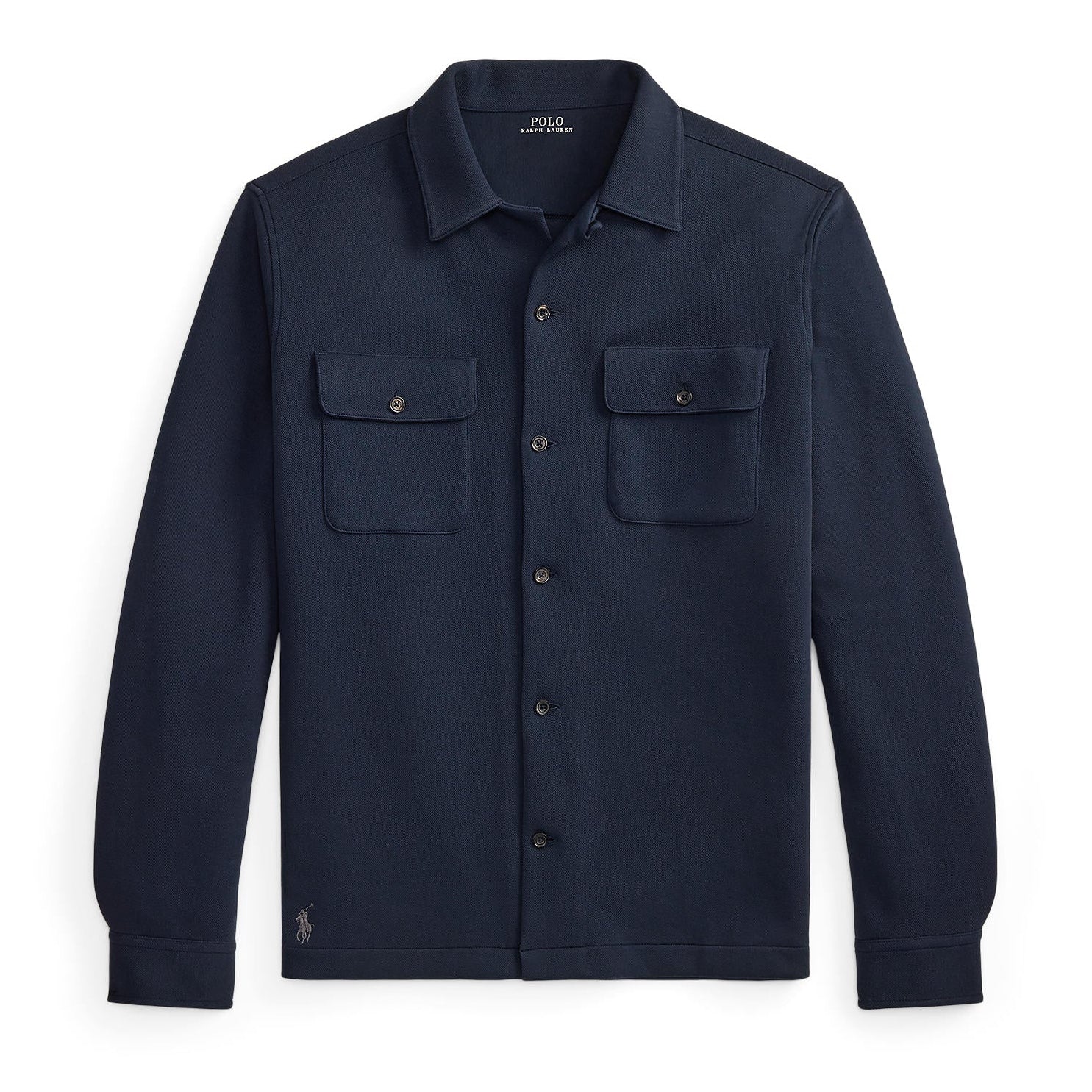 Sur-chemise en coton marine