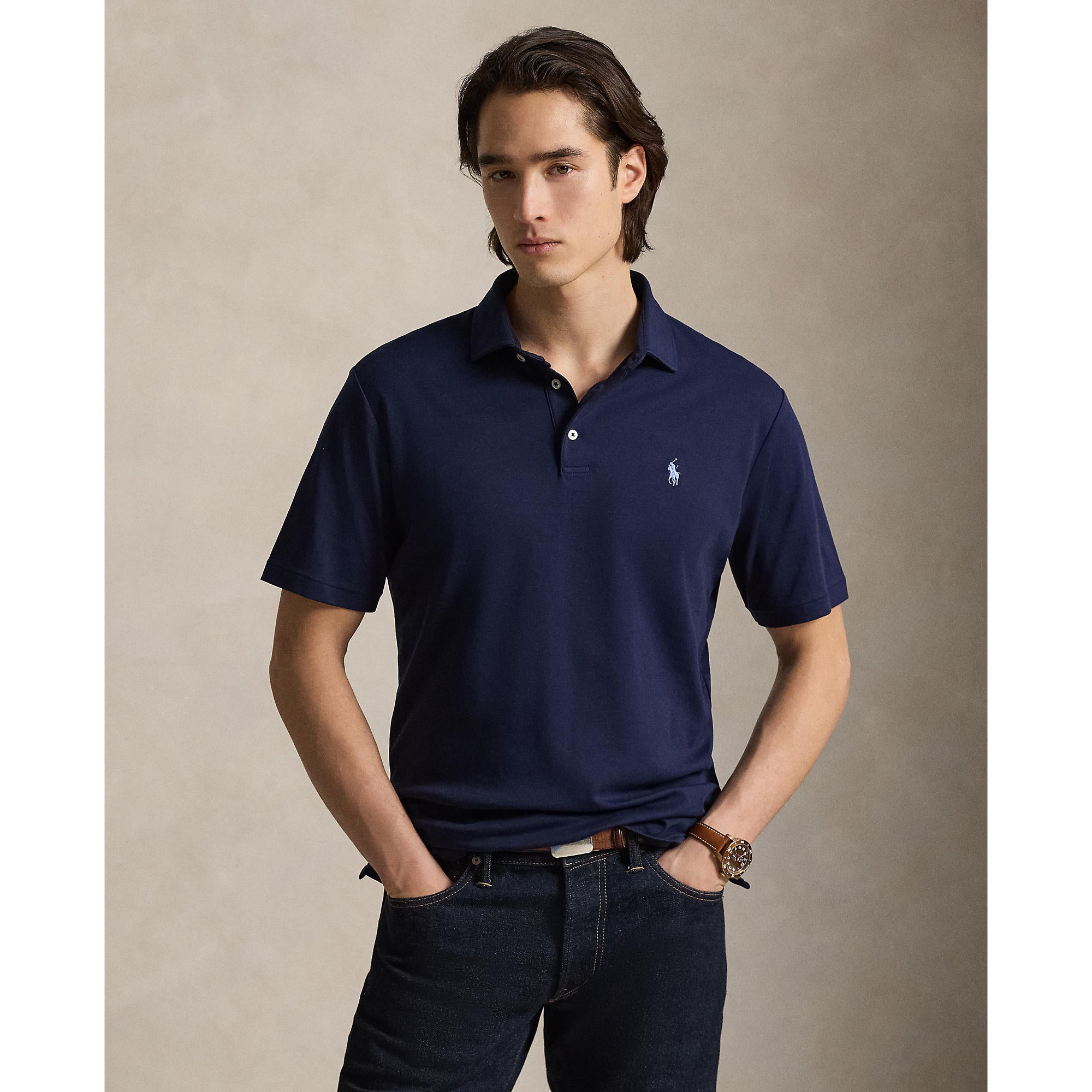 Polo Soft Cotton Classic Fit marine