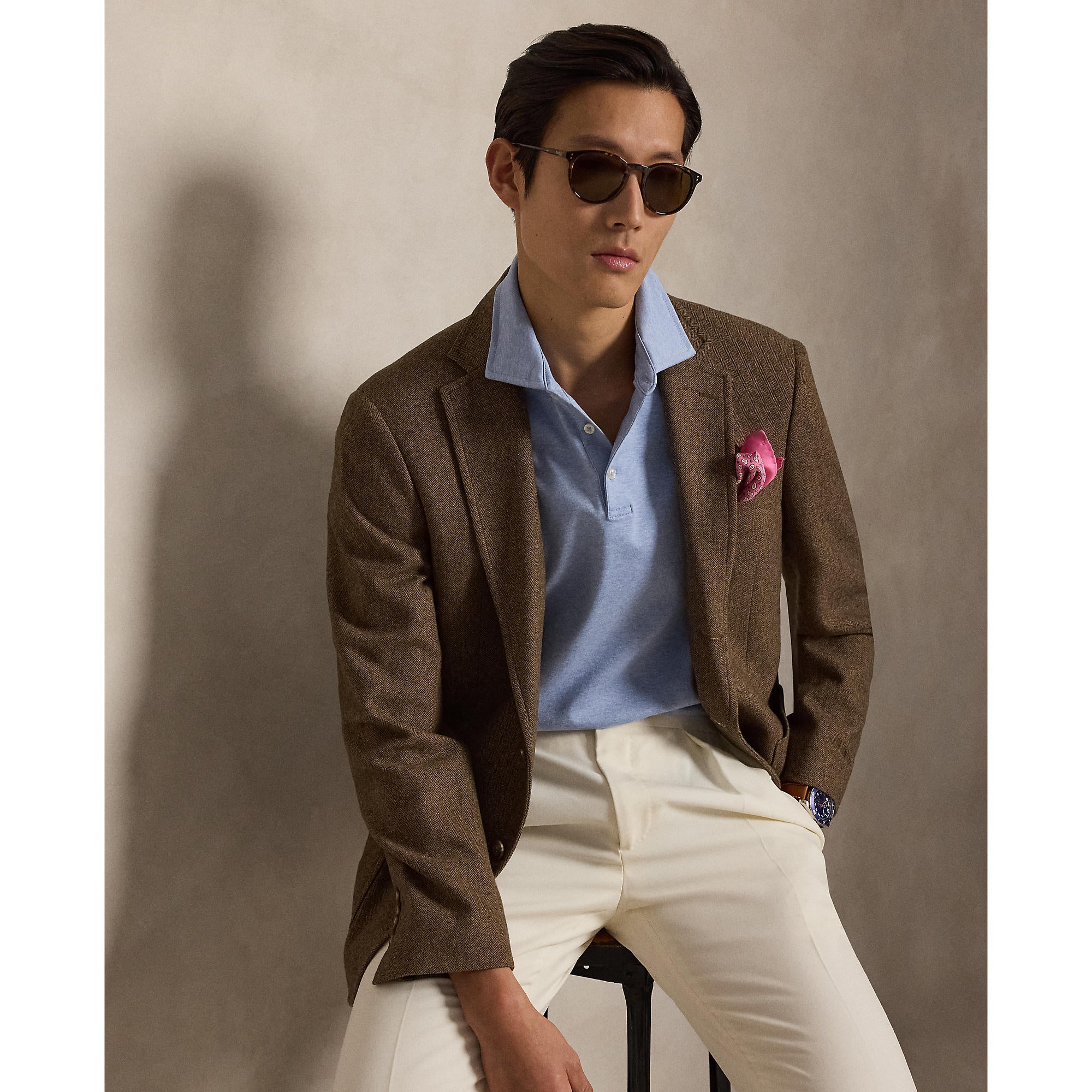 Polo Soft Cotton Classic Fit bleu pâle