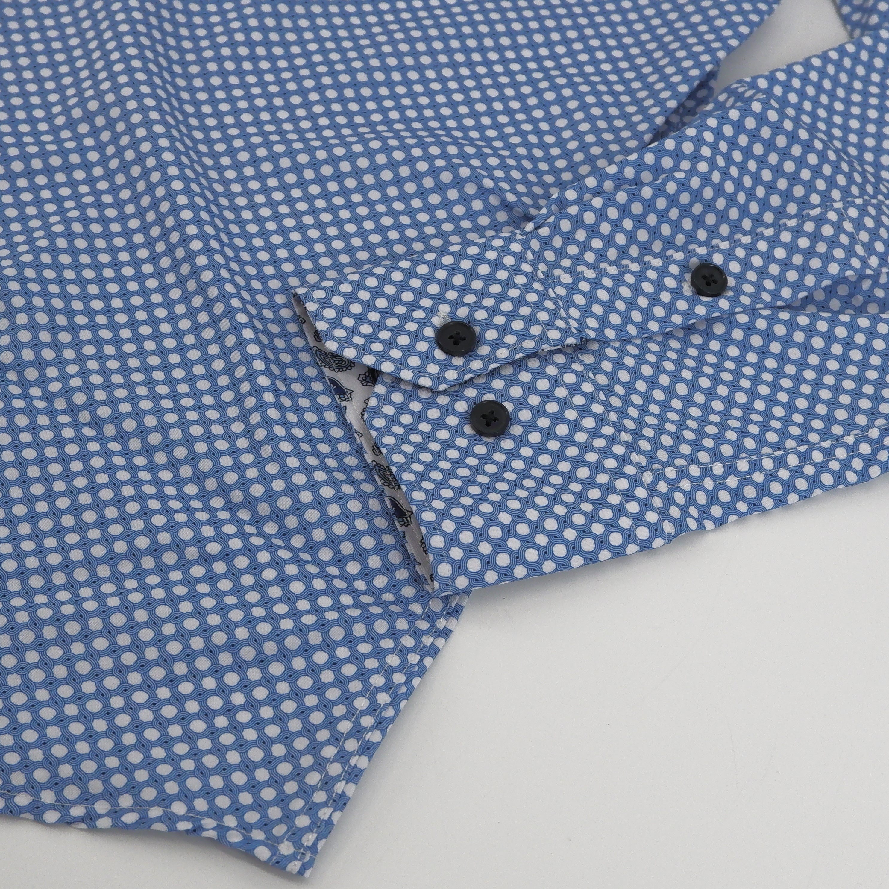 Chemise extensible à motifs bleu