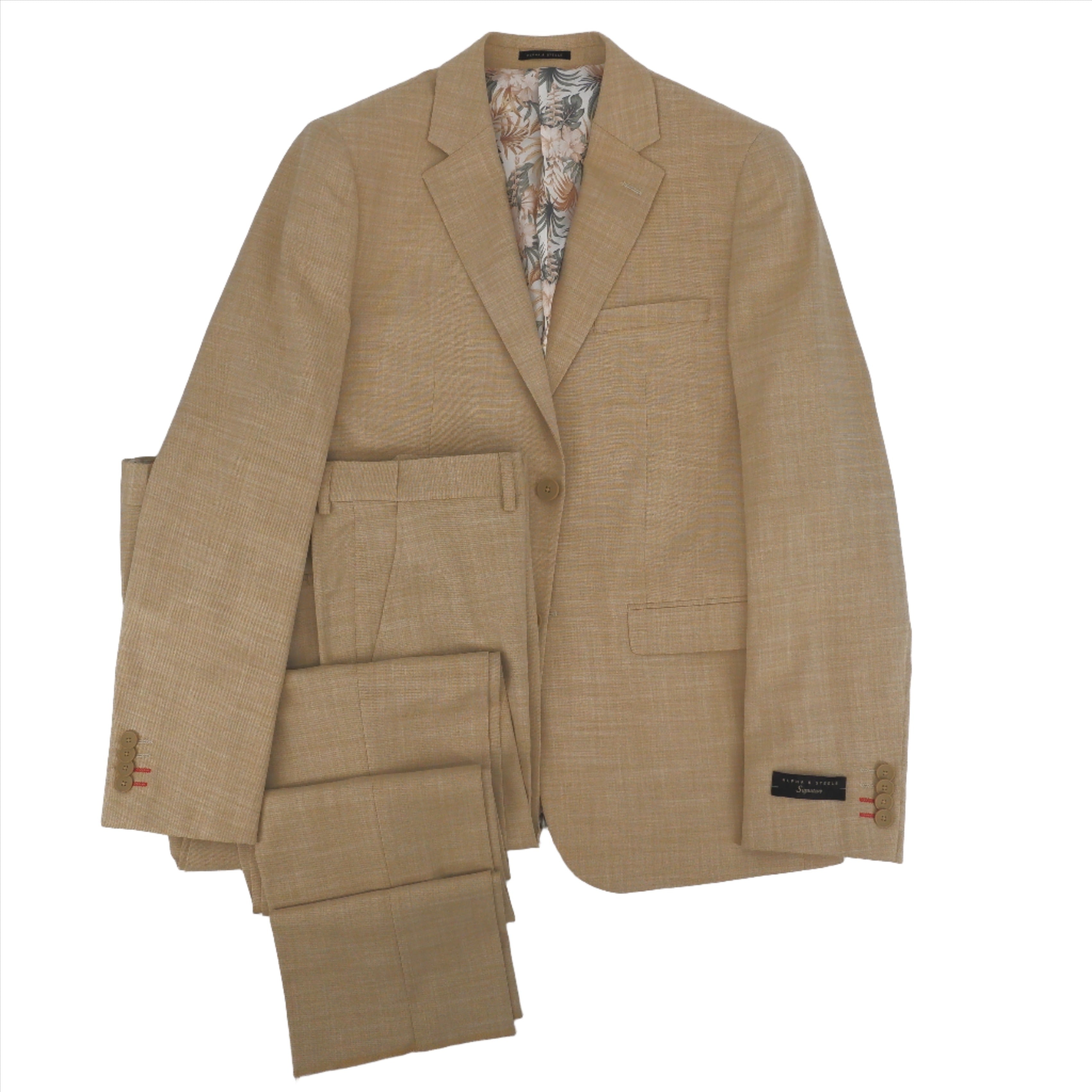 Complet fini lin d'été deux pièces beige