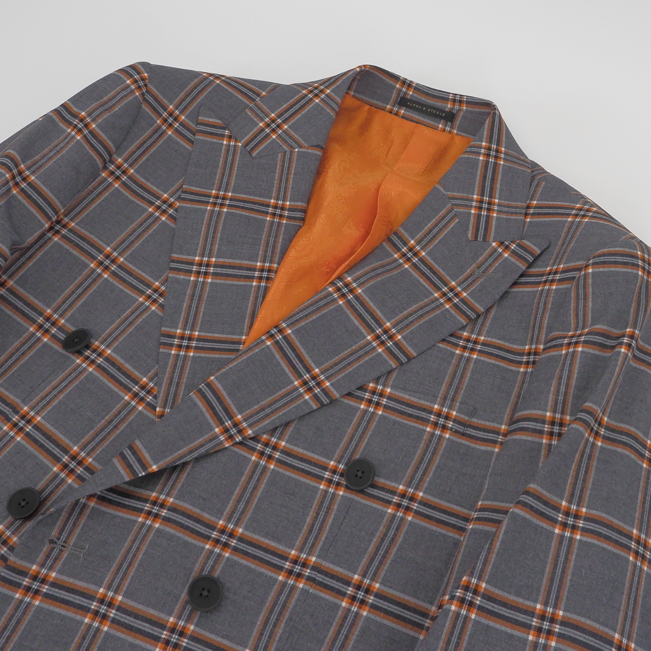 Veston croisé double-breasted gris