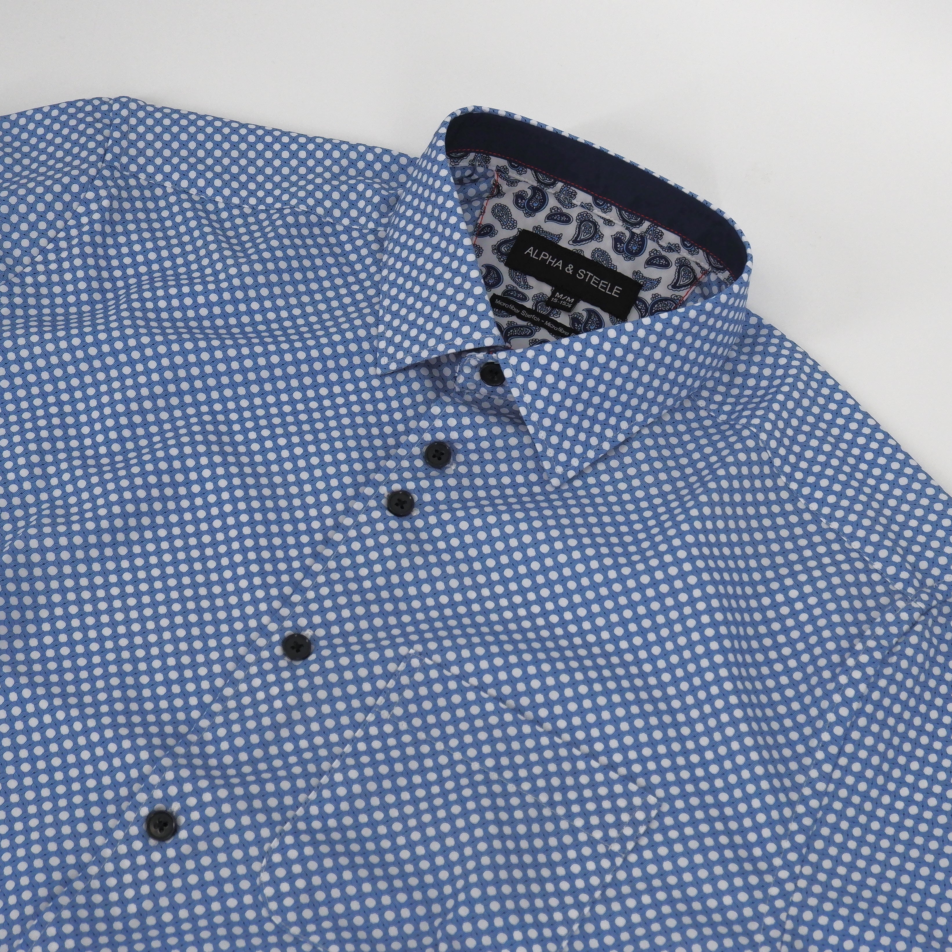 Chemise extensible à motifs bleu