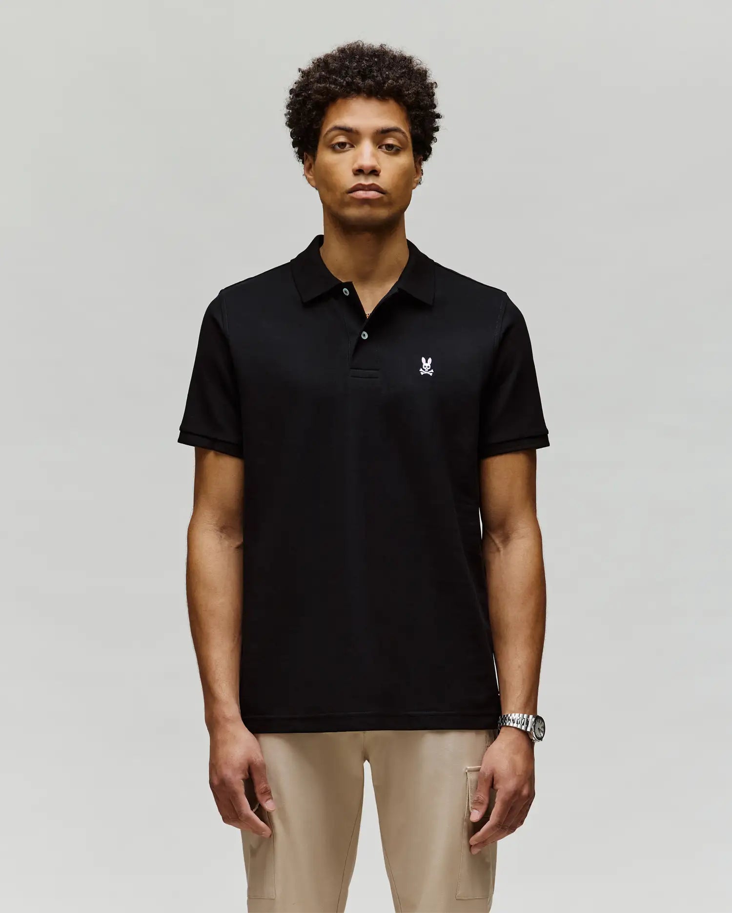Polo classique homme noir