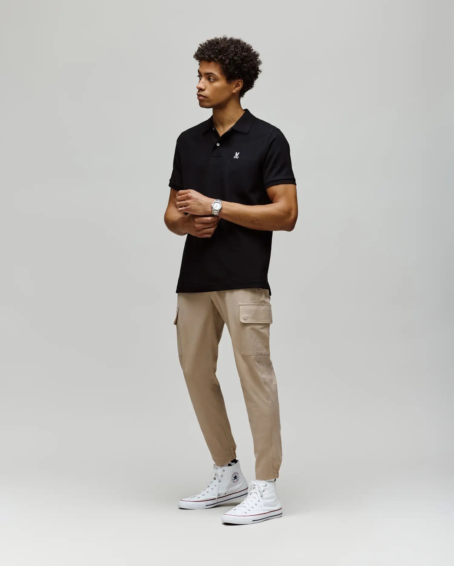 Polo classique homme noir