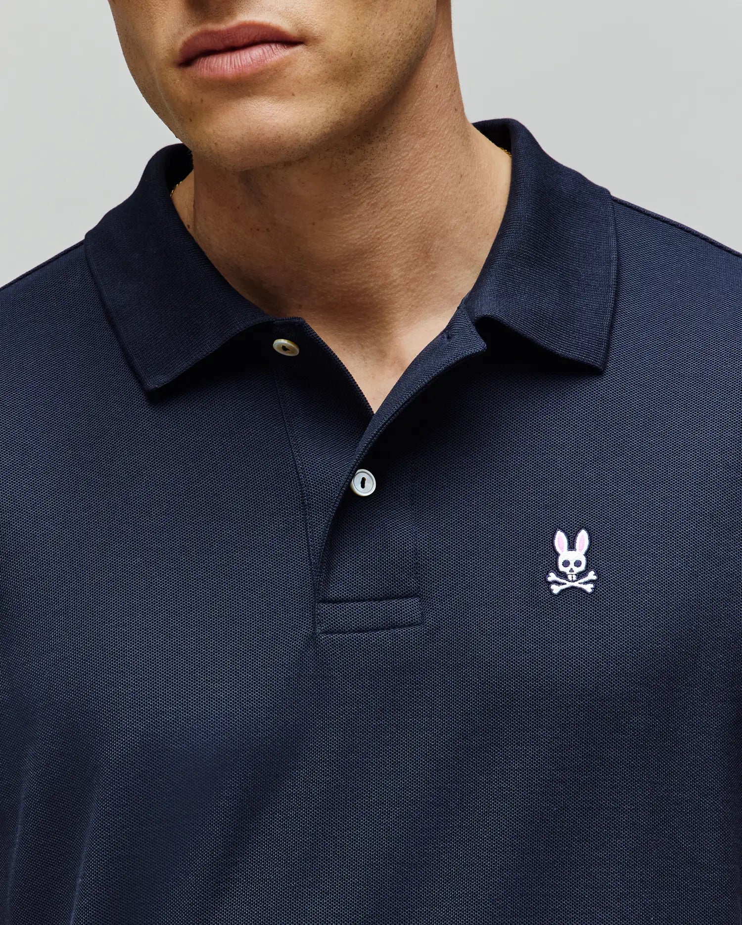 Polo en piqué classique marine