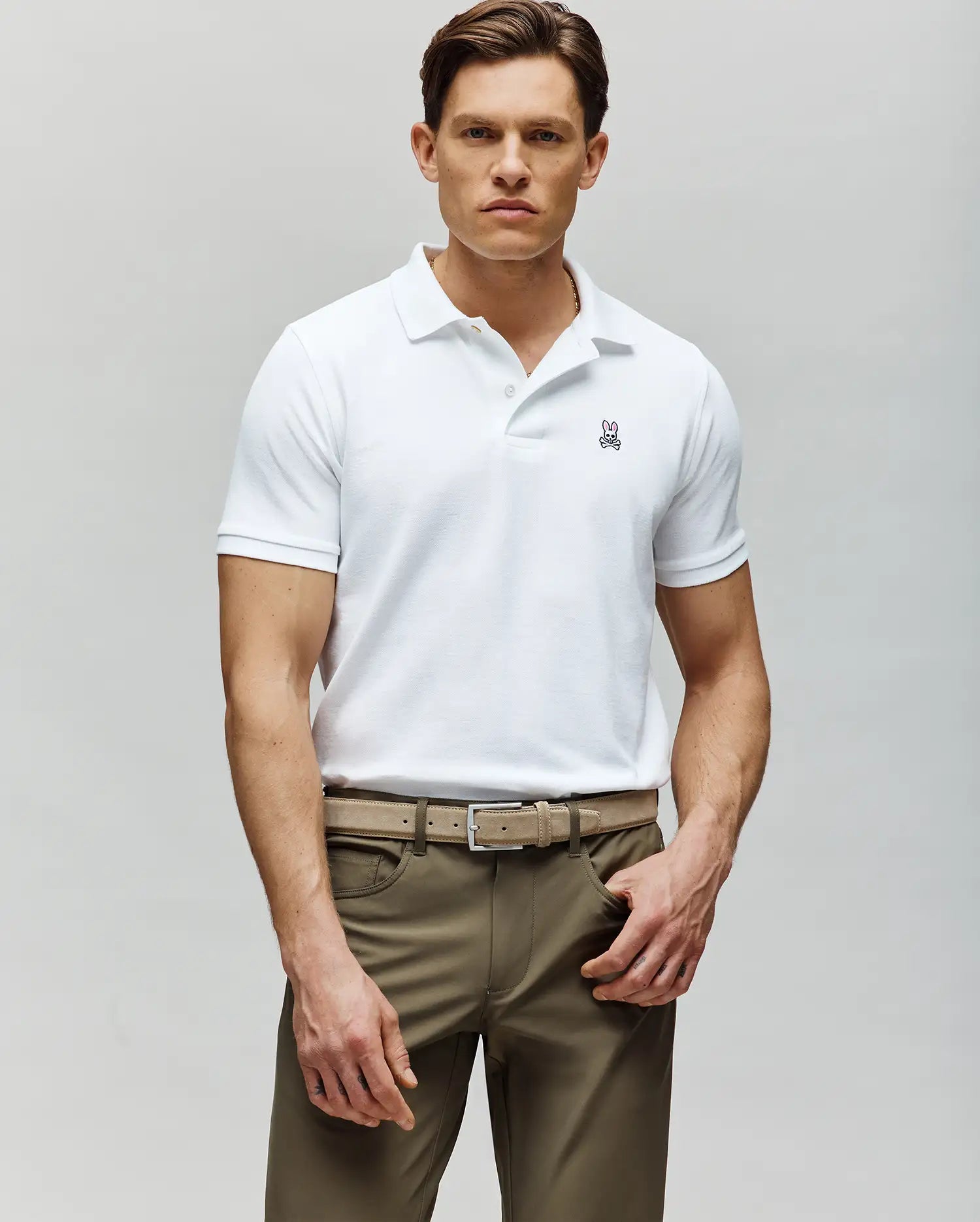 Polo en piqué classique blanc