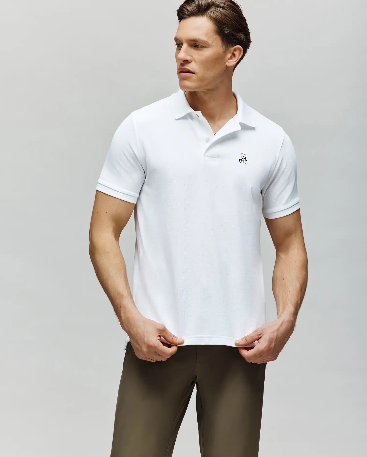 Polo en piqué classique blanc