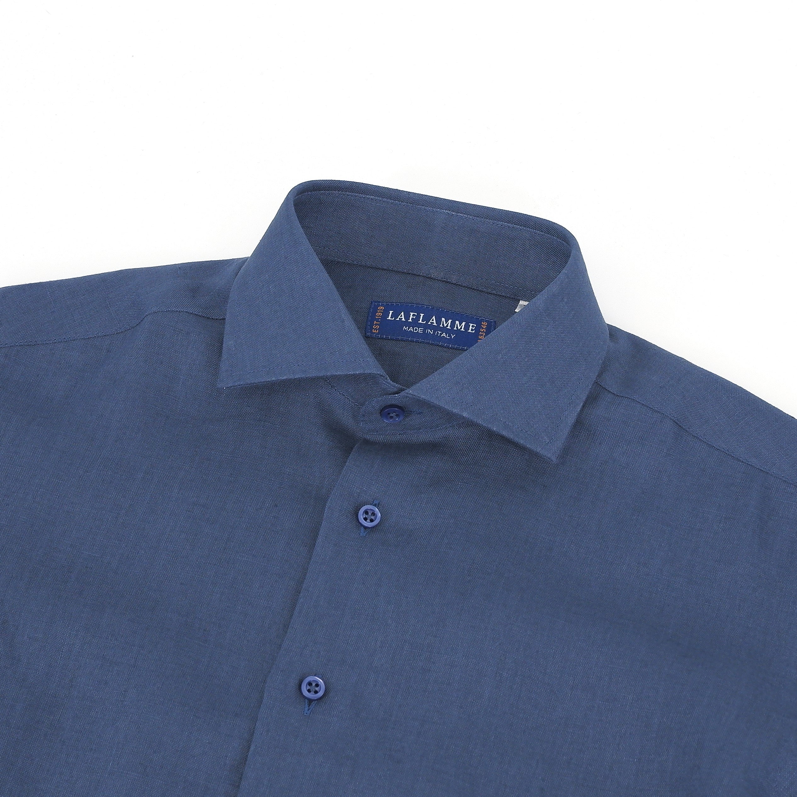 Chemise perennial en lin bleu