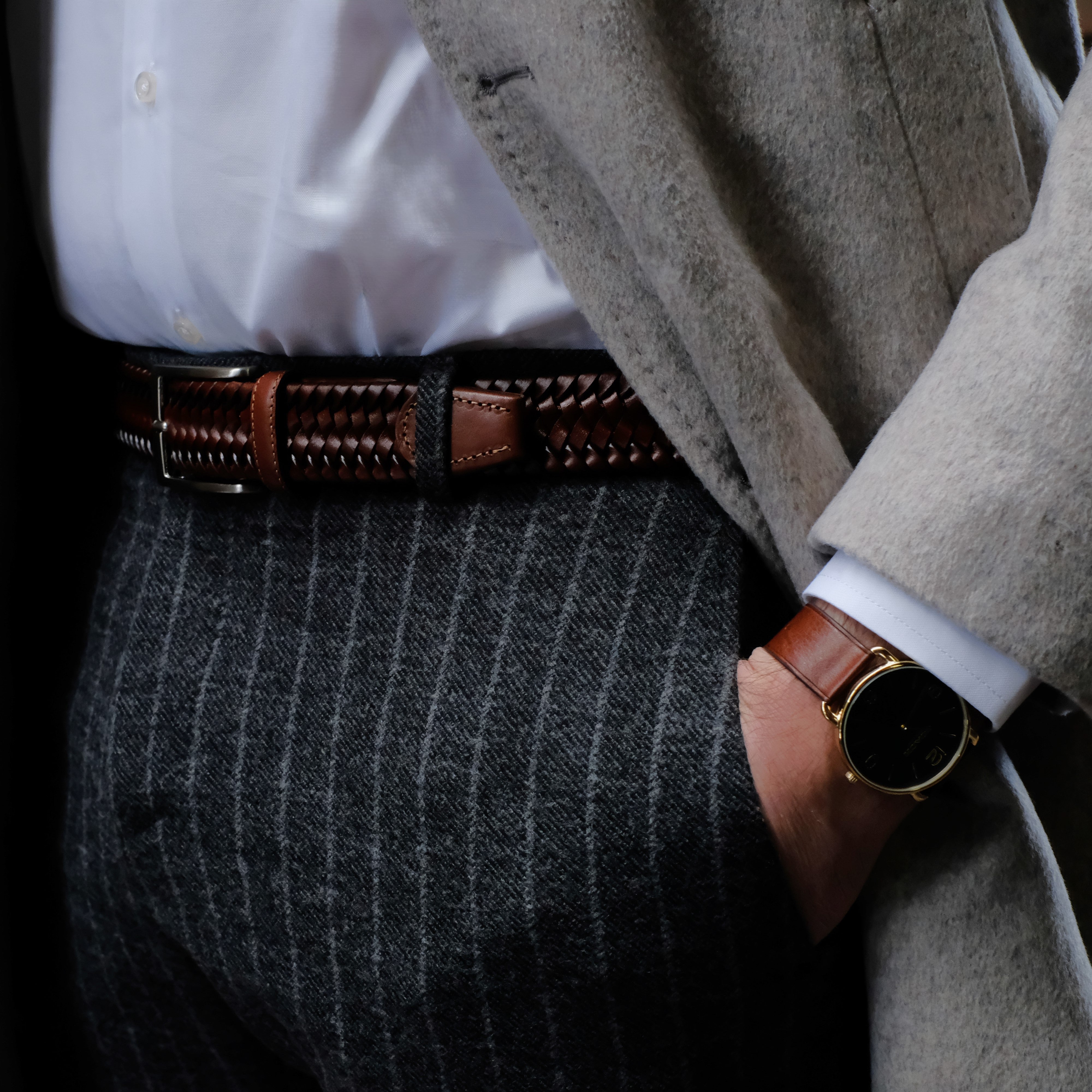 Ceinture la tressée maron