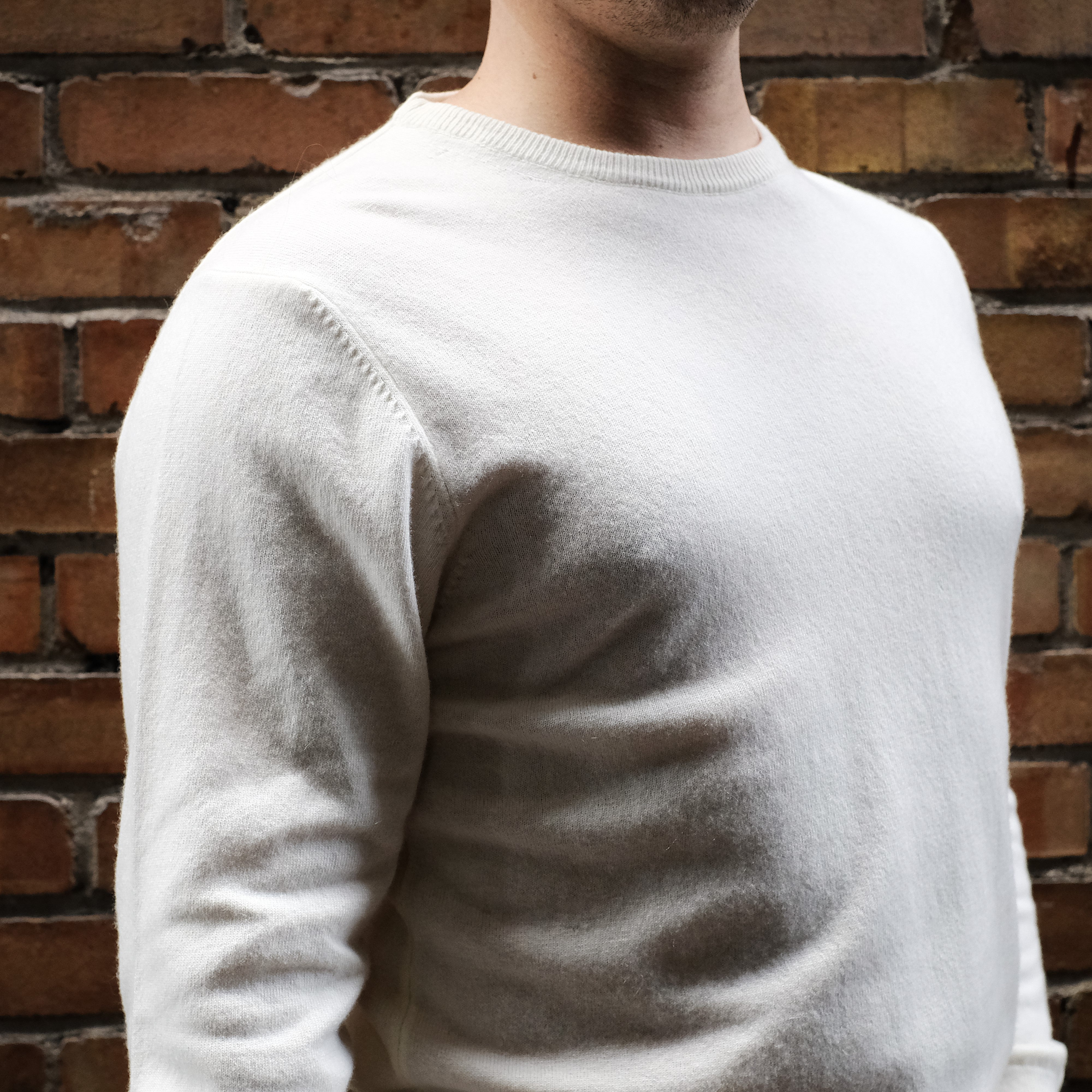 Pull James en laine et cachemire crème