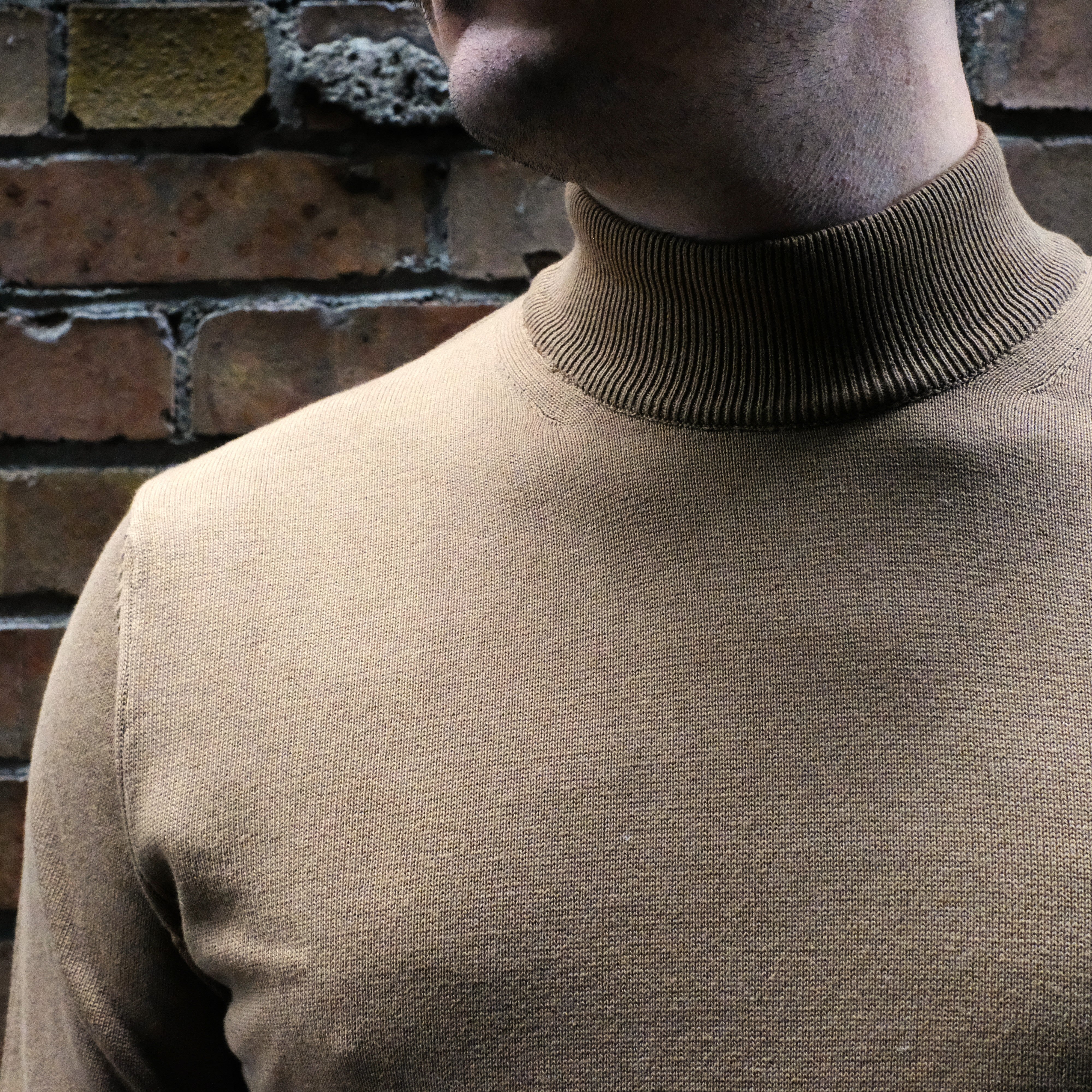 Pull col mock en coton cachemire