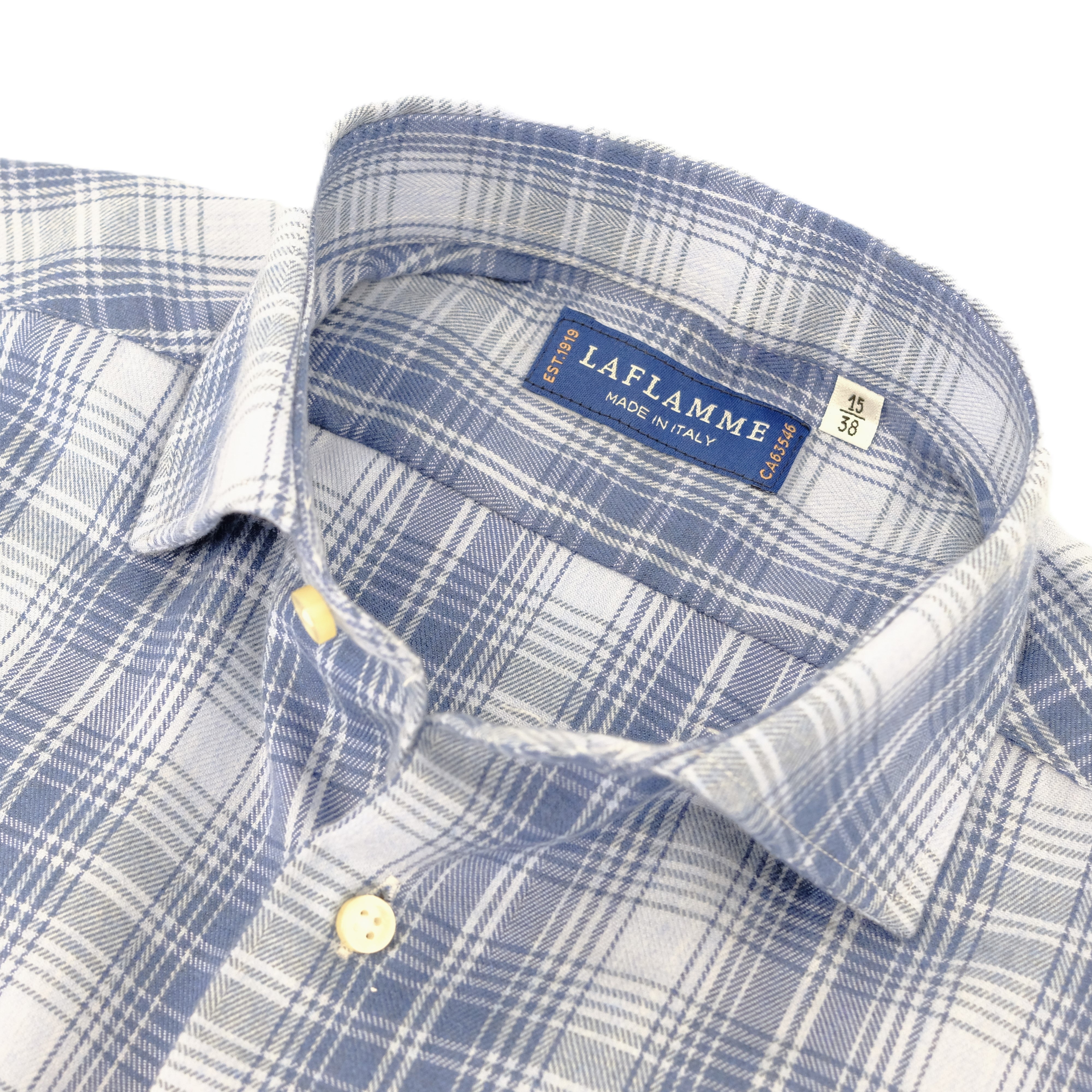 Chemise de flanelle bleue à carreaux